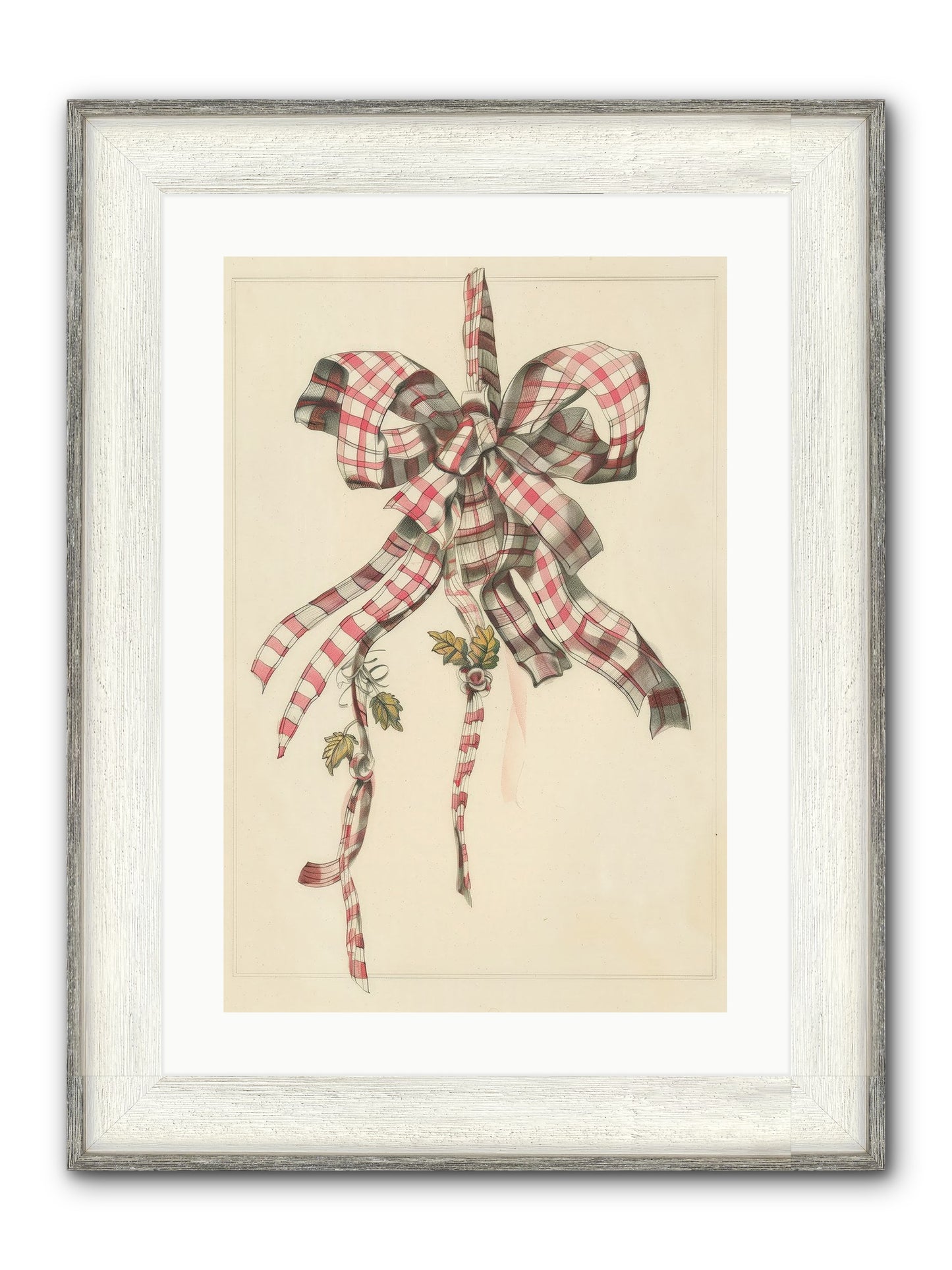 Ribbon Reverie Framed Print - Driftwood White 16x24