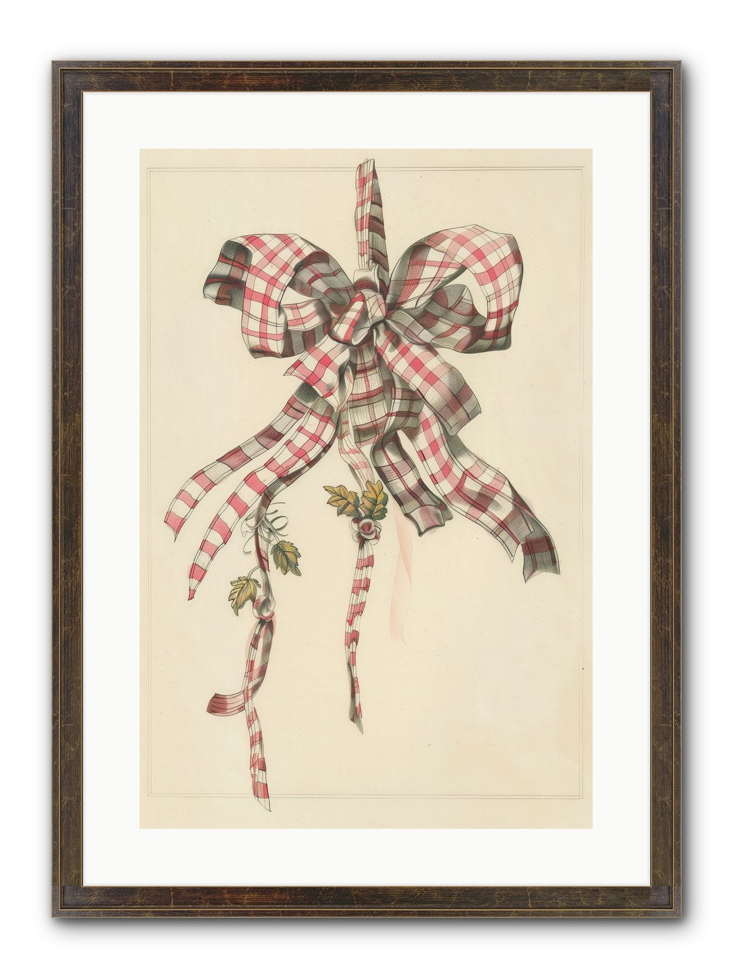 Ribbon Reverie Framed Print - Slimwoods Black/Gold 16x24
