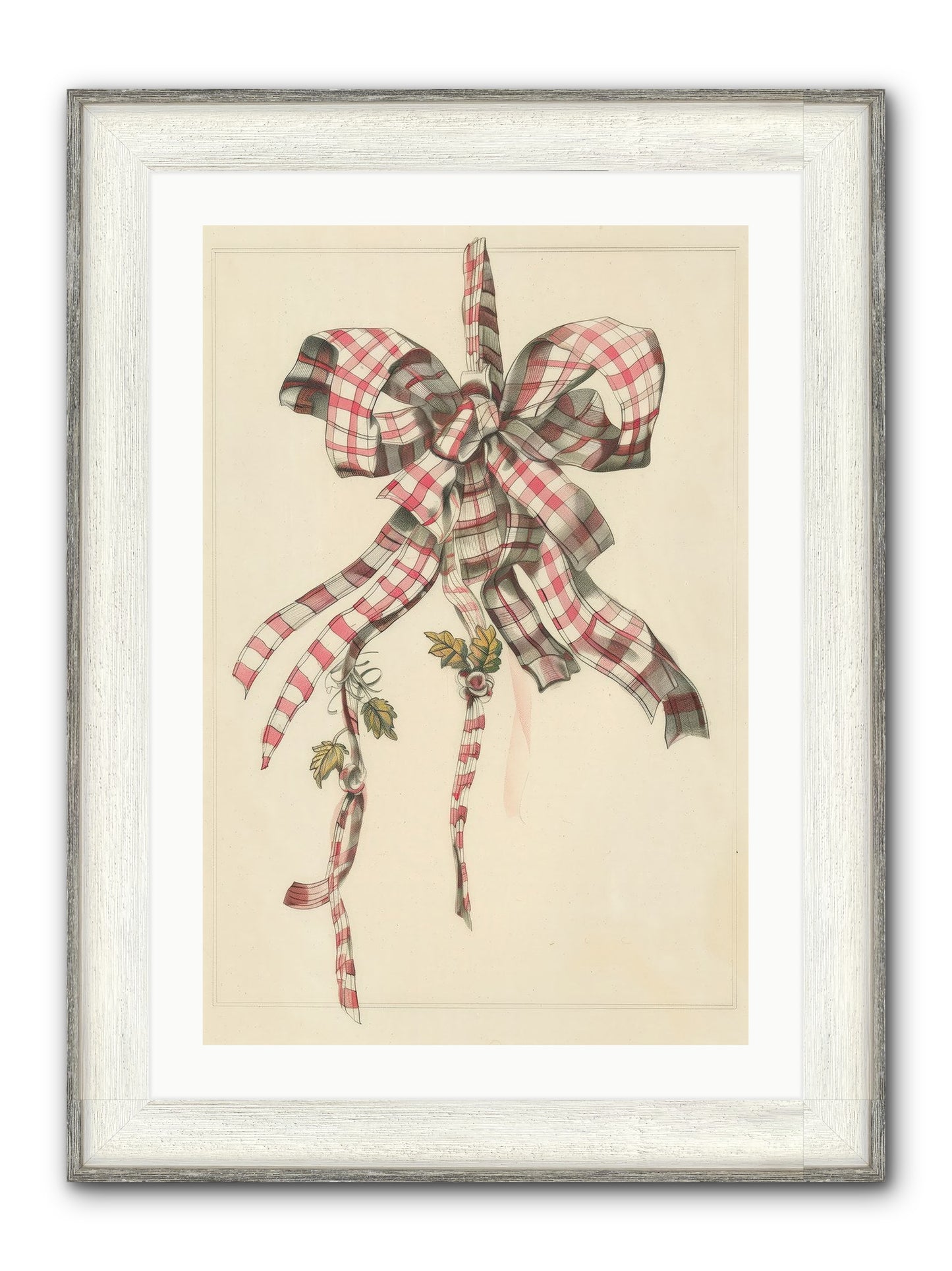 Ribbon Reverie Framed Print - Driftwood White 20x30