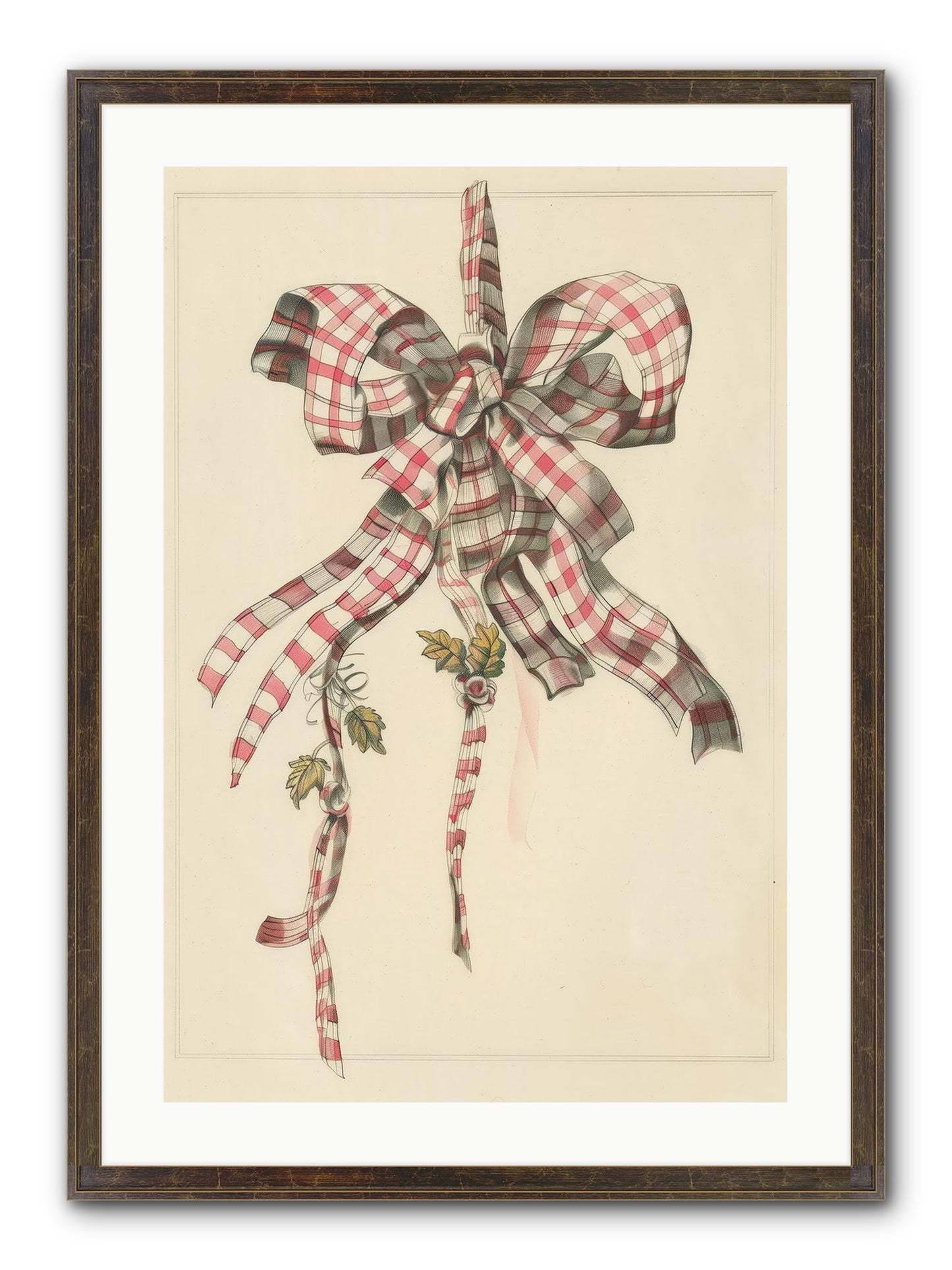 Ribbon Reverie Framed Print - Slimwoods Black/Gold 20x30