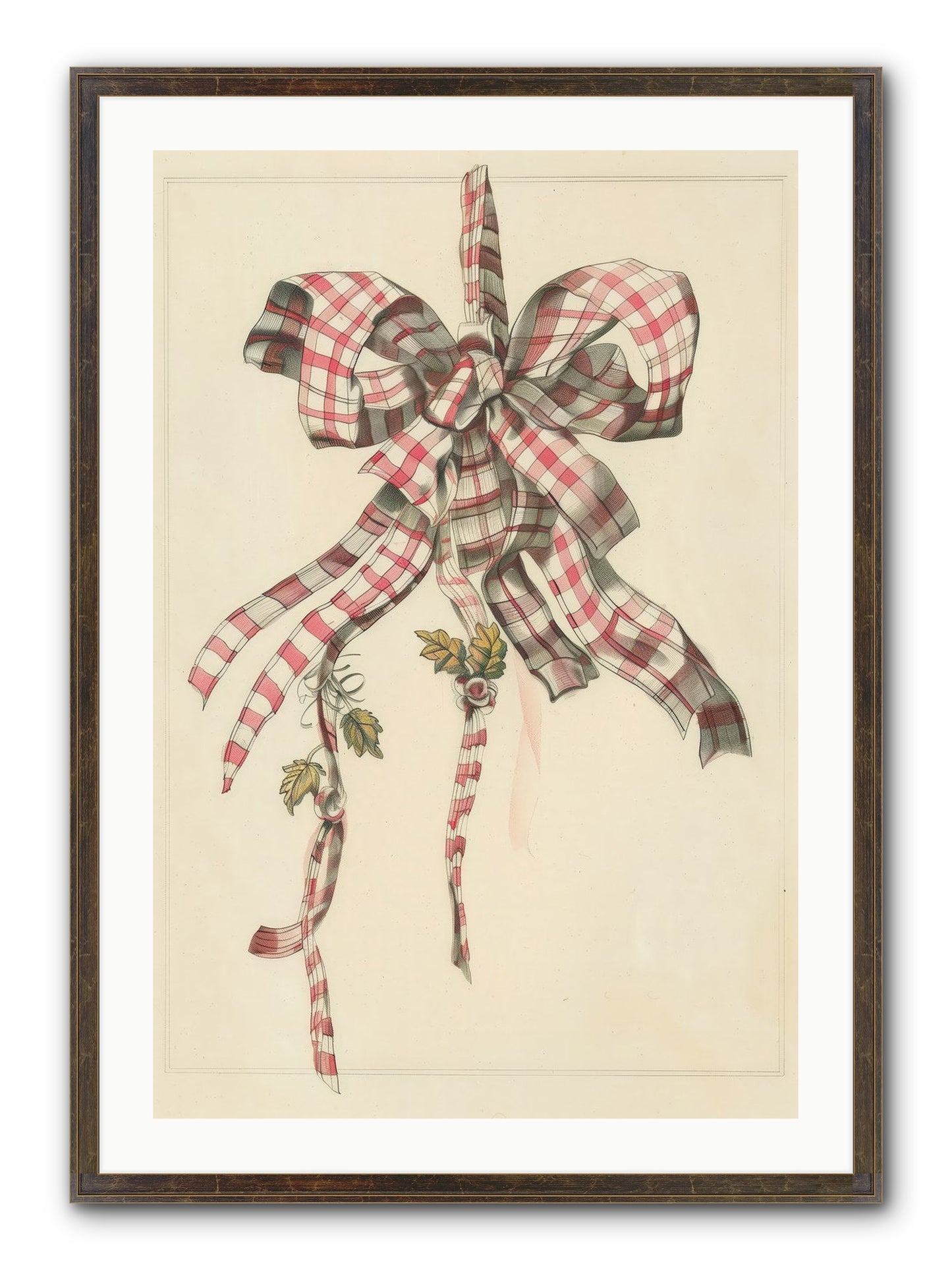 Ribbon Reverie Framed Print - Slimwoods Black/Gold 24x36