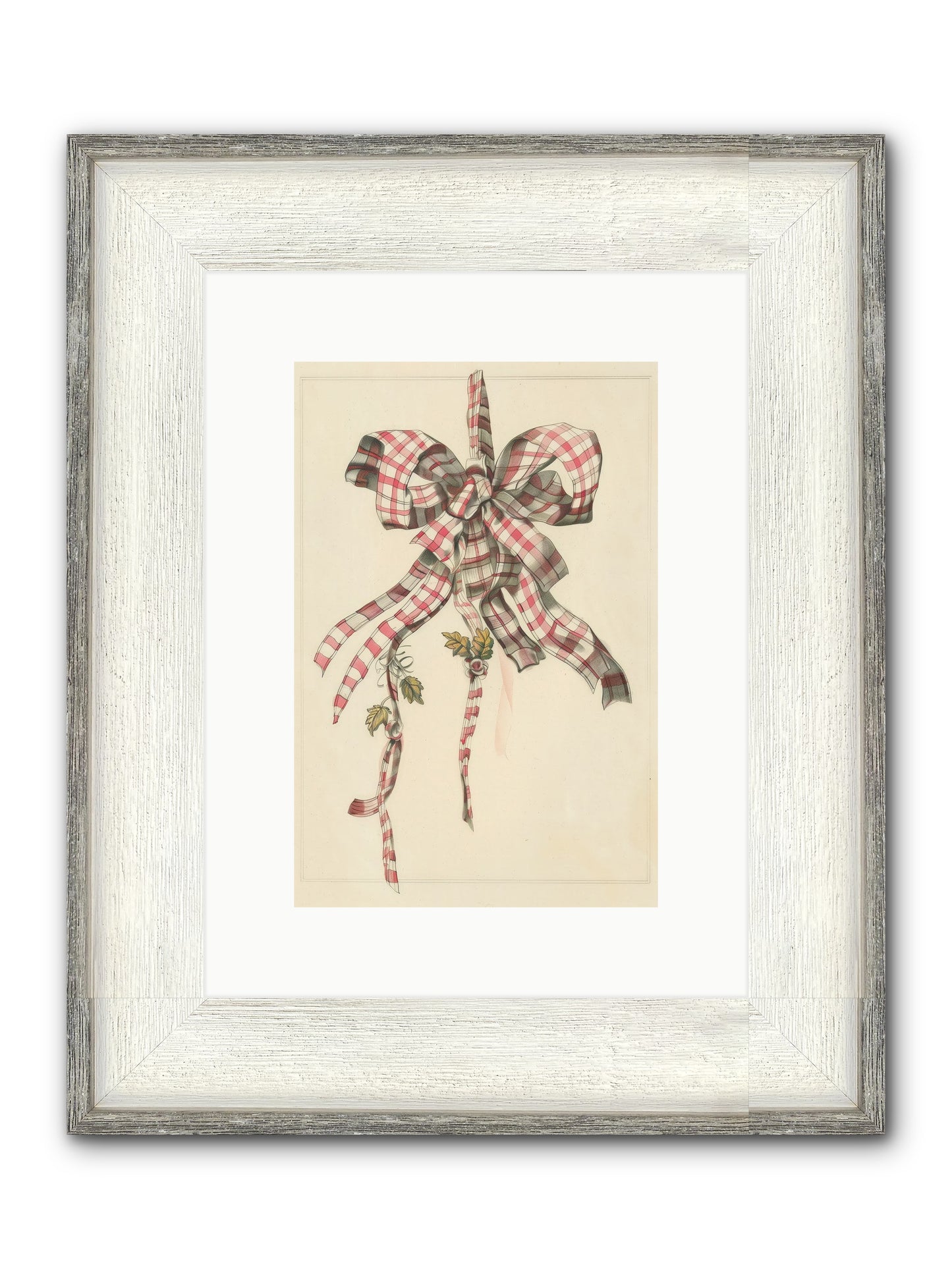 Ribbon Reverie Framed Print - Driftwood White 8x12