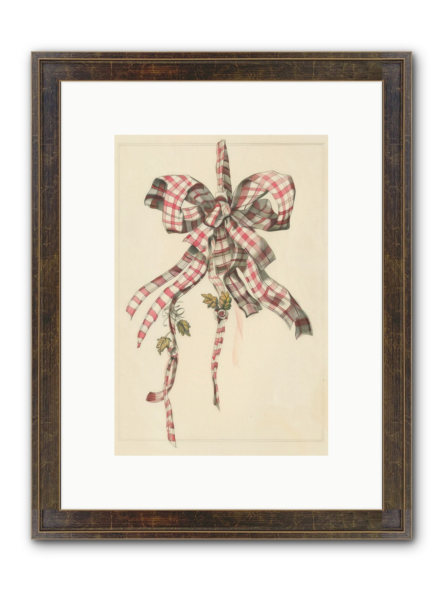 Ribbon Reverie Framed Print - Slimwoods Black/Gold 8x12