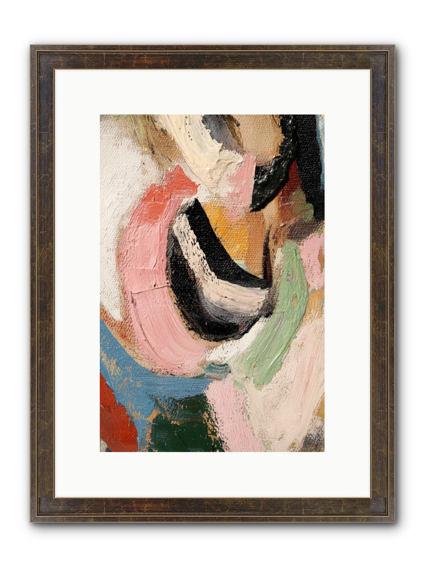 Ribbon Soirée Framed Print - Slimwoods Black/Gold 10x15