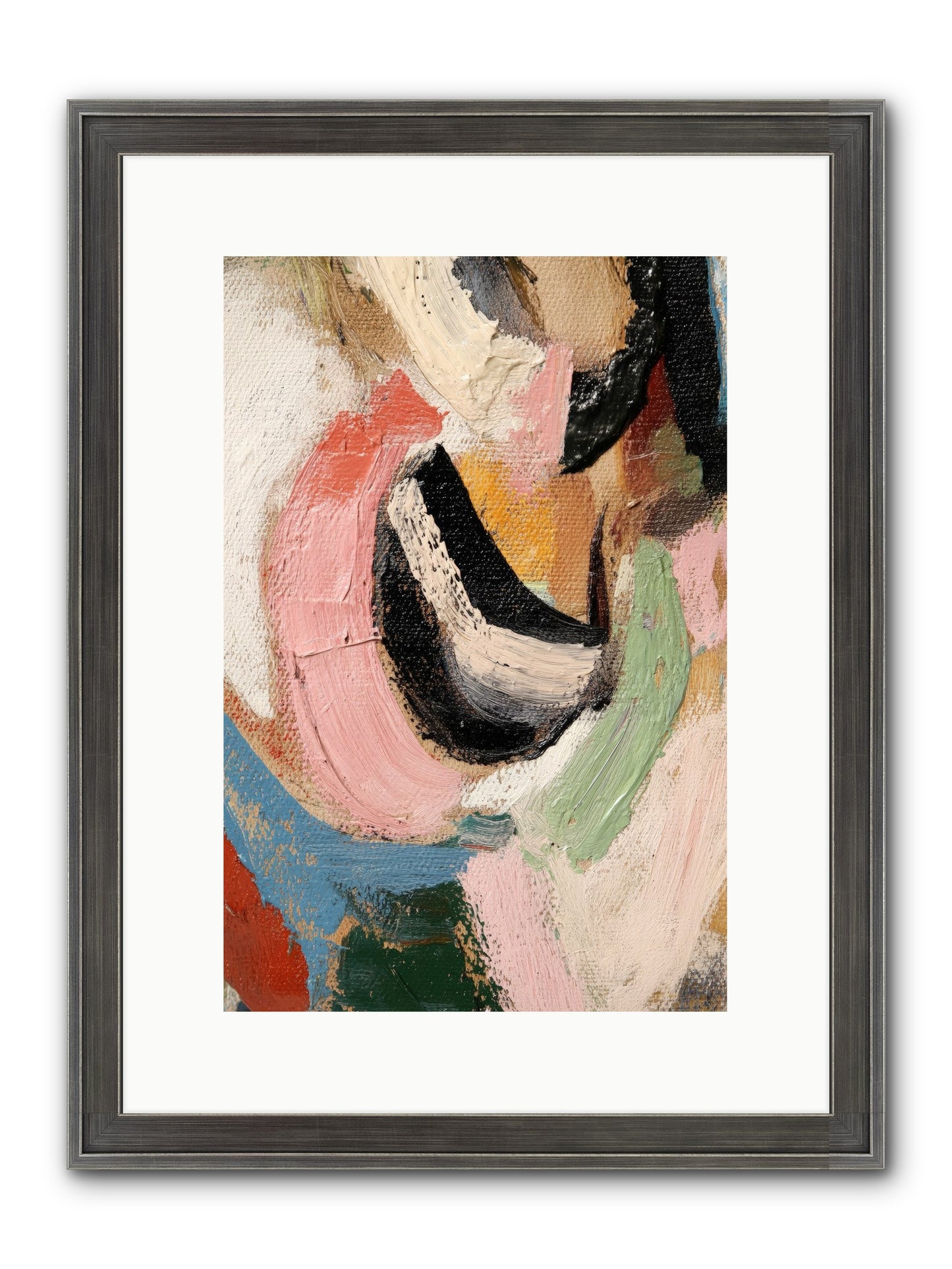 Ribbon Soirée Framed Print - Slimwoods Black/Silver 10x15