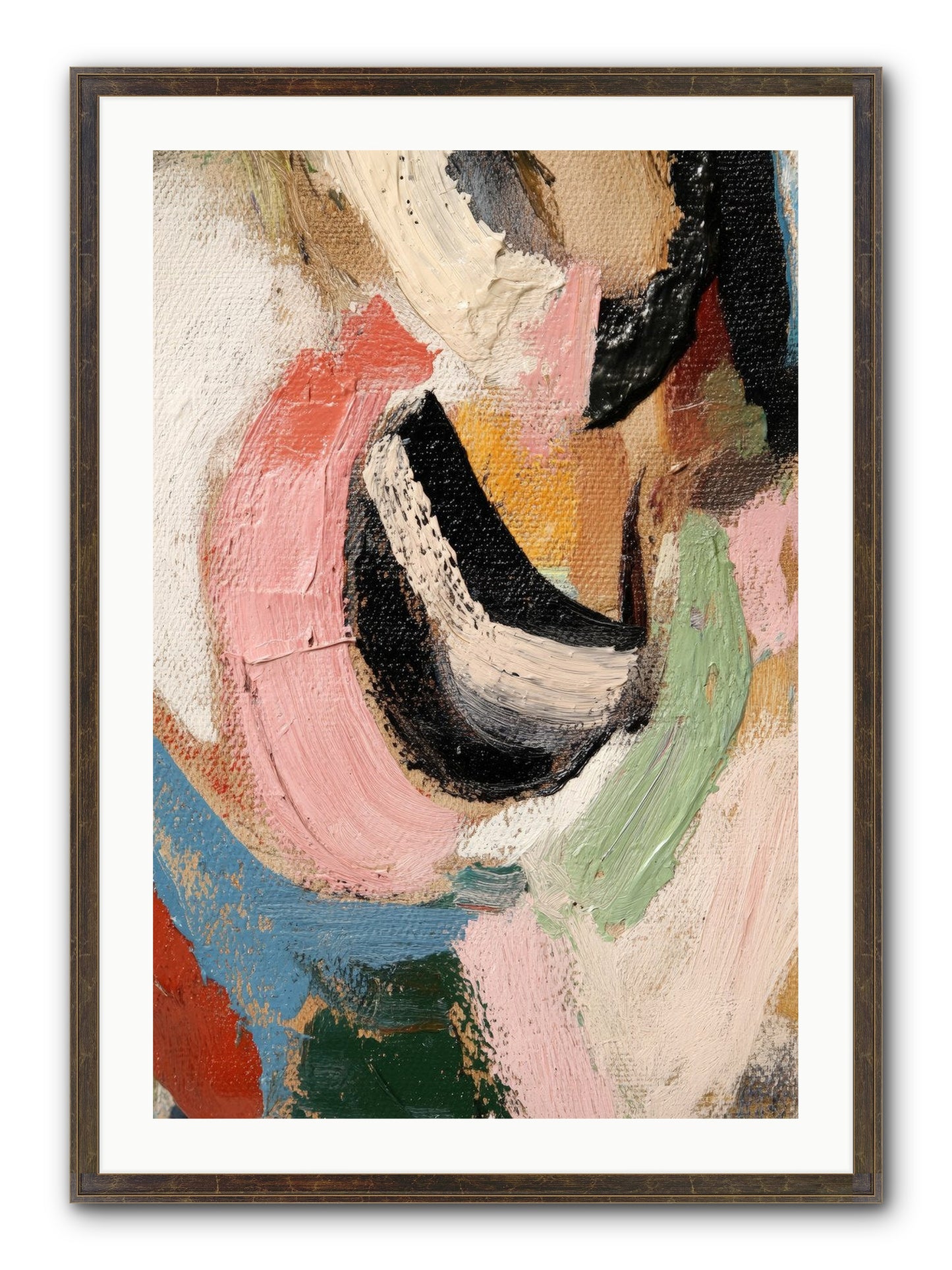 Ribbon Soirée Framed Print - Slimwoods Black/Gold 24x36