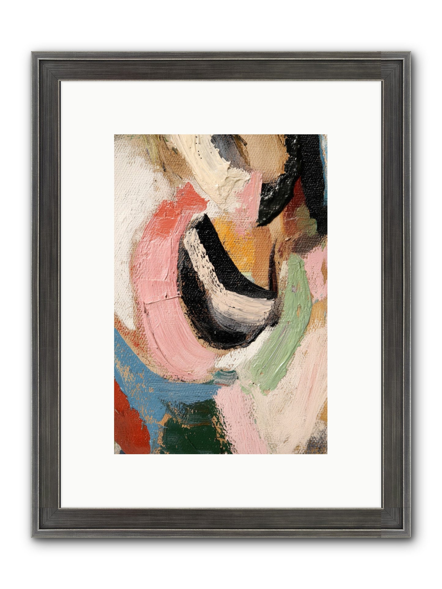 Ribbon Soirée Framed Print - Slimwoods Black/Silver 8x12