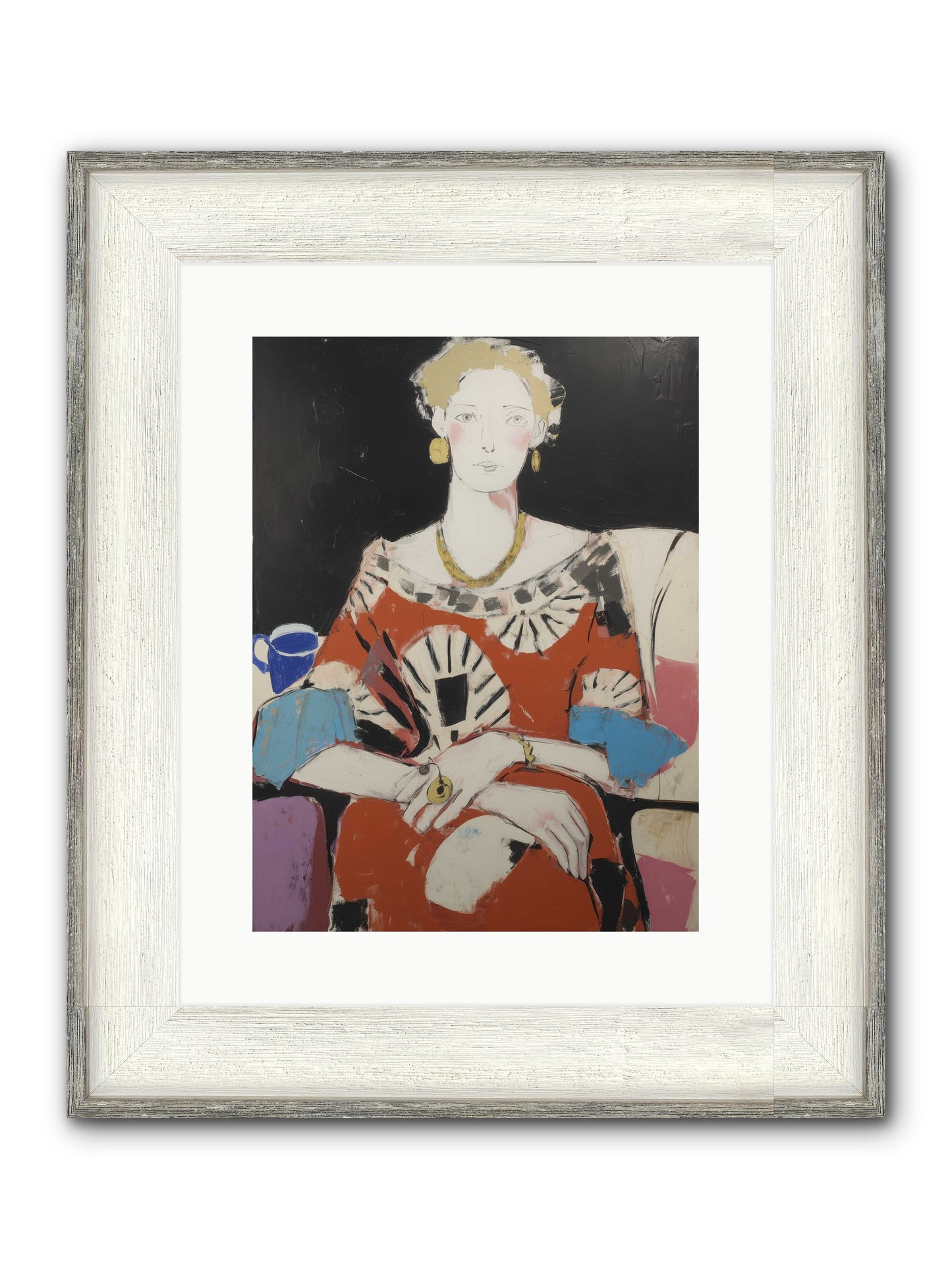 Riddle In Silk Framed Print - Driftwood White 12x16