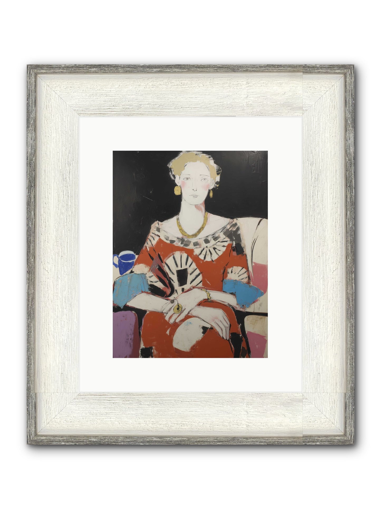 Riddle In Silk Framed Print - Driftwood White 9x12