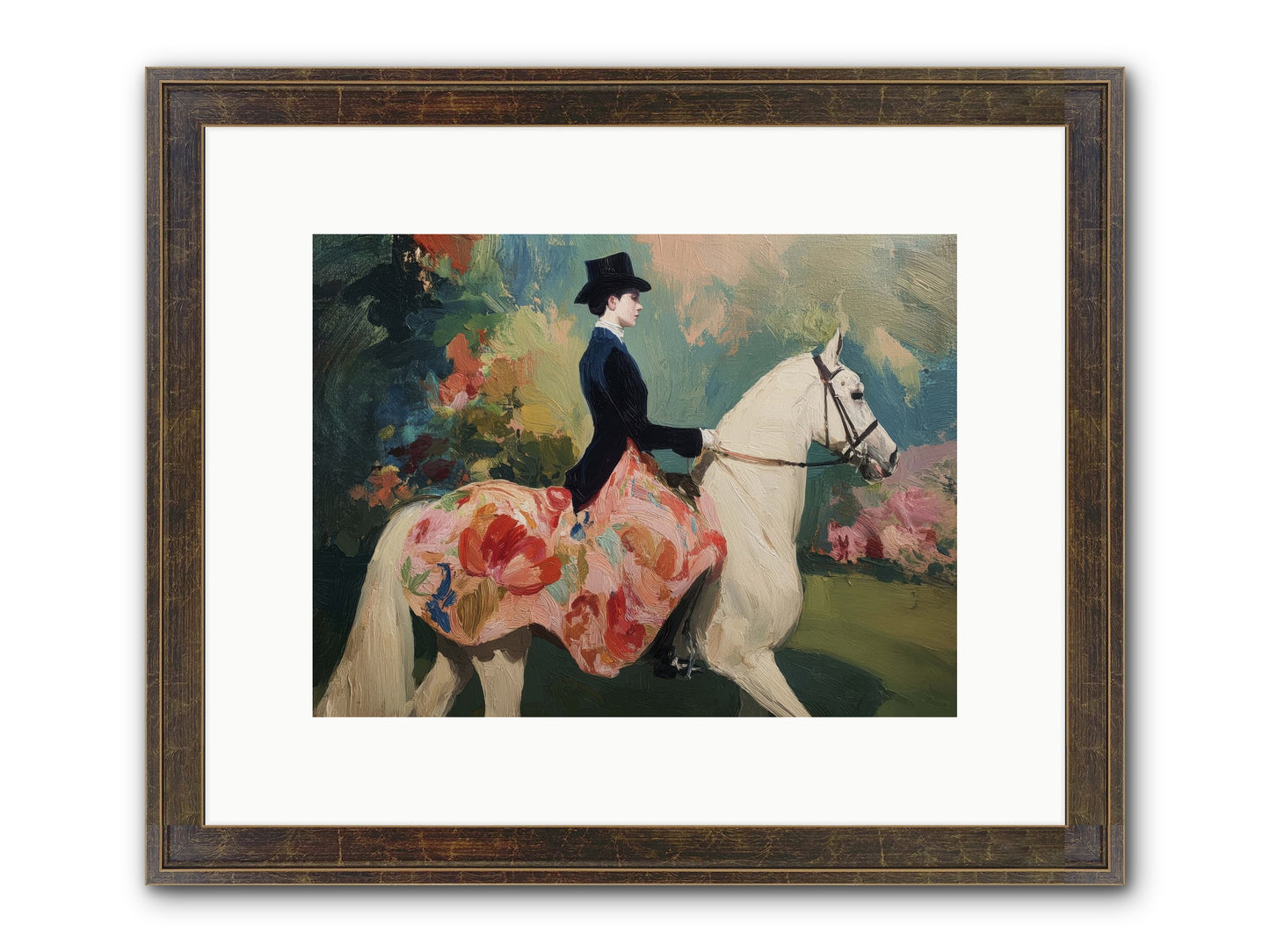 Riding Into The Weekend Framed Print - Slimwoods Black/Gold 12x9