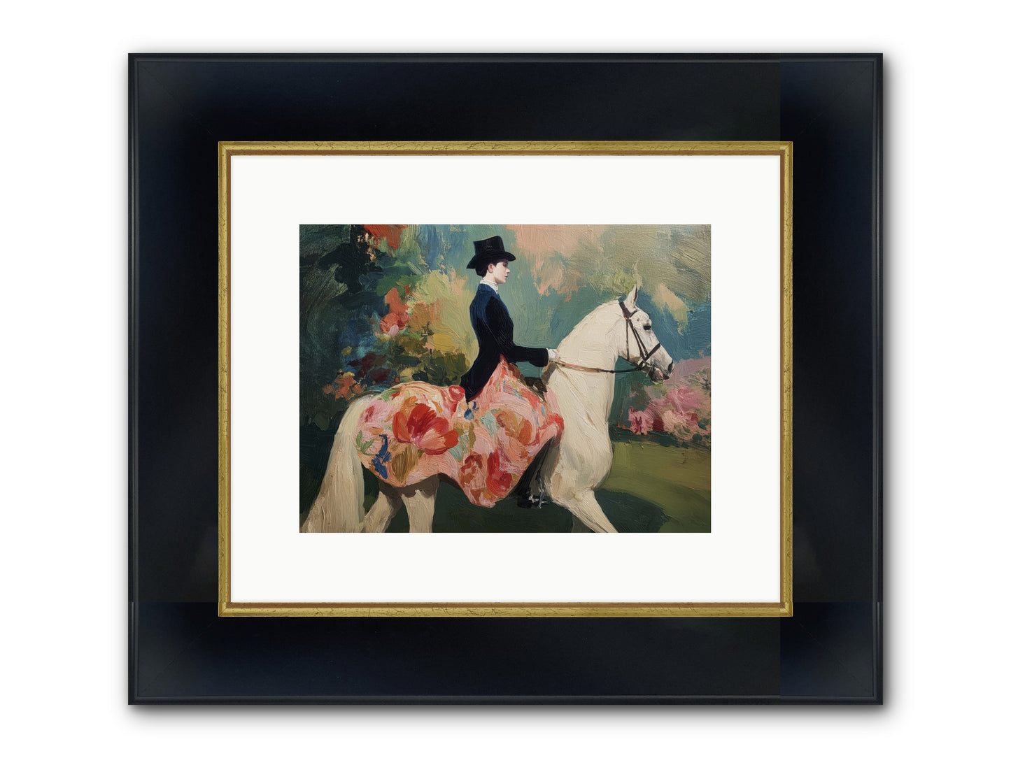 Riding Into The Weekend Framed Print - Wide Black w/Gold 12x9