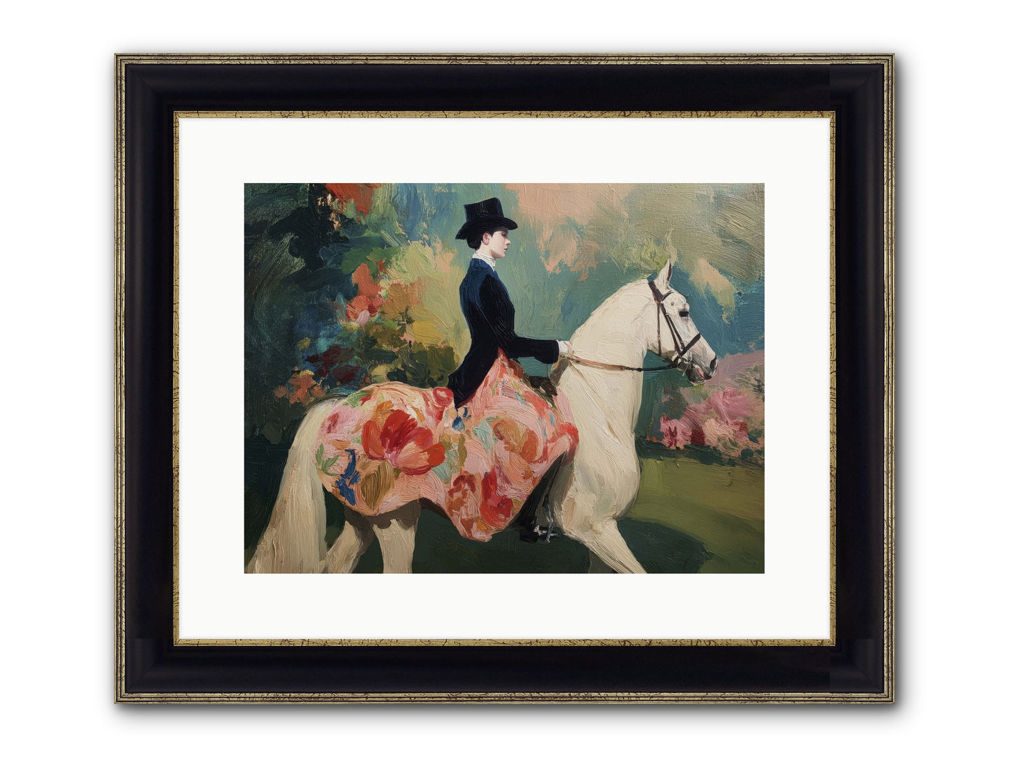 Riding Into The Weekend Framed Print - Black & Gold 16x12