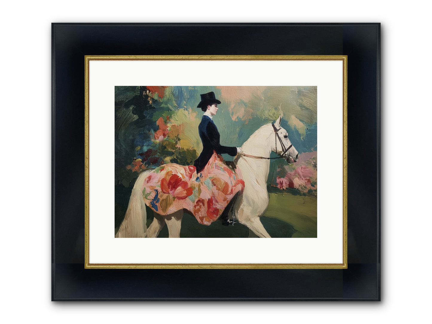 Riding Into The Weekend Framed Print - Wide Black w/Gold 16x12