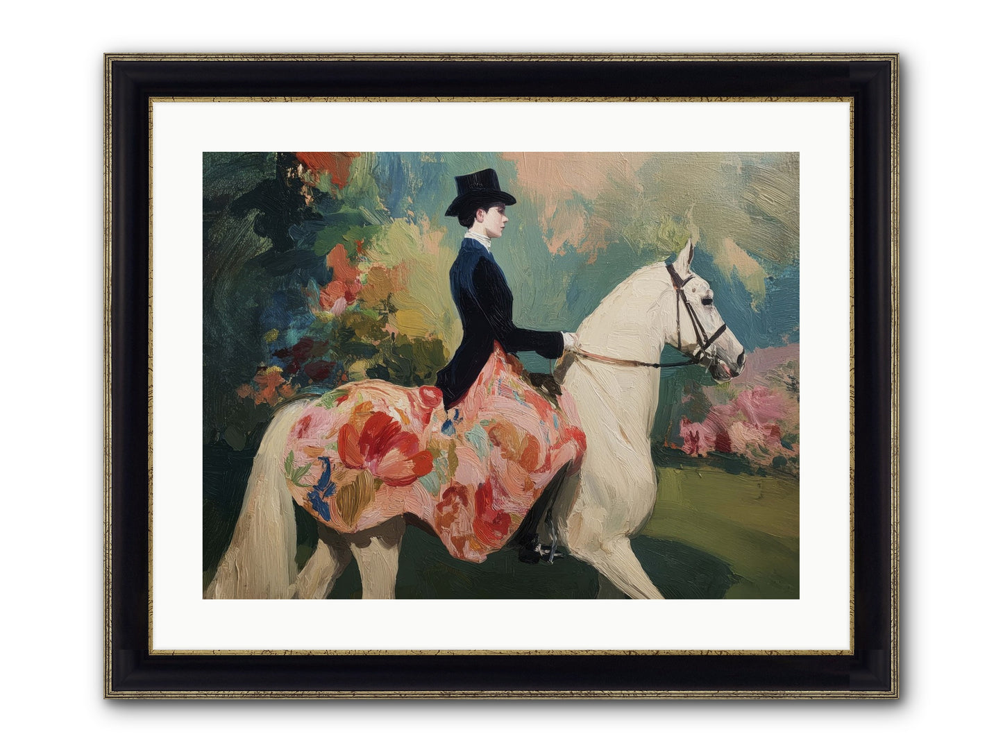 Riding Into The Weekend Framed Print - Black & Gold 24x18