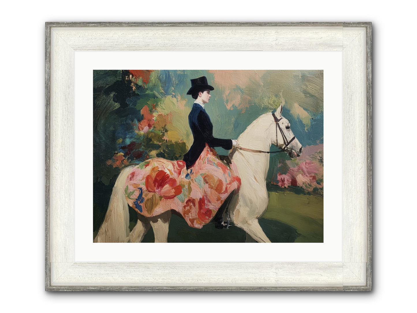 Riding Into The Weekend Framed Print - Driftwood White 24x18