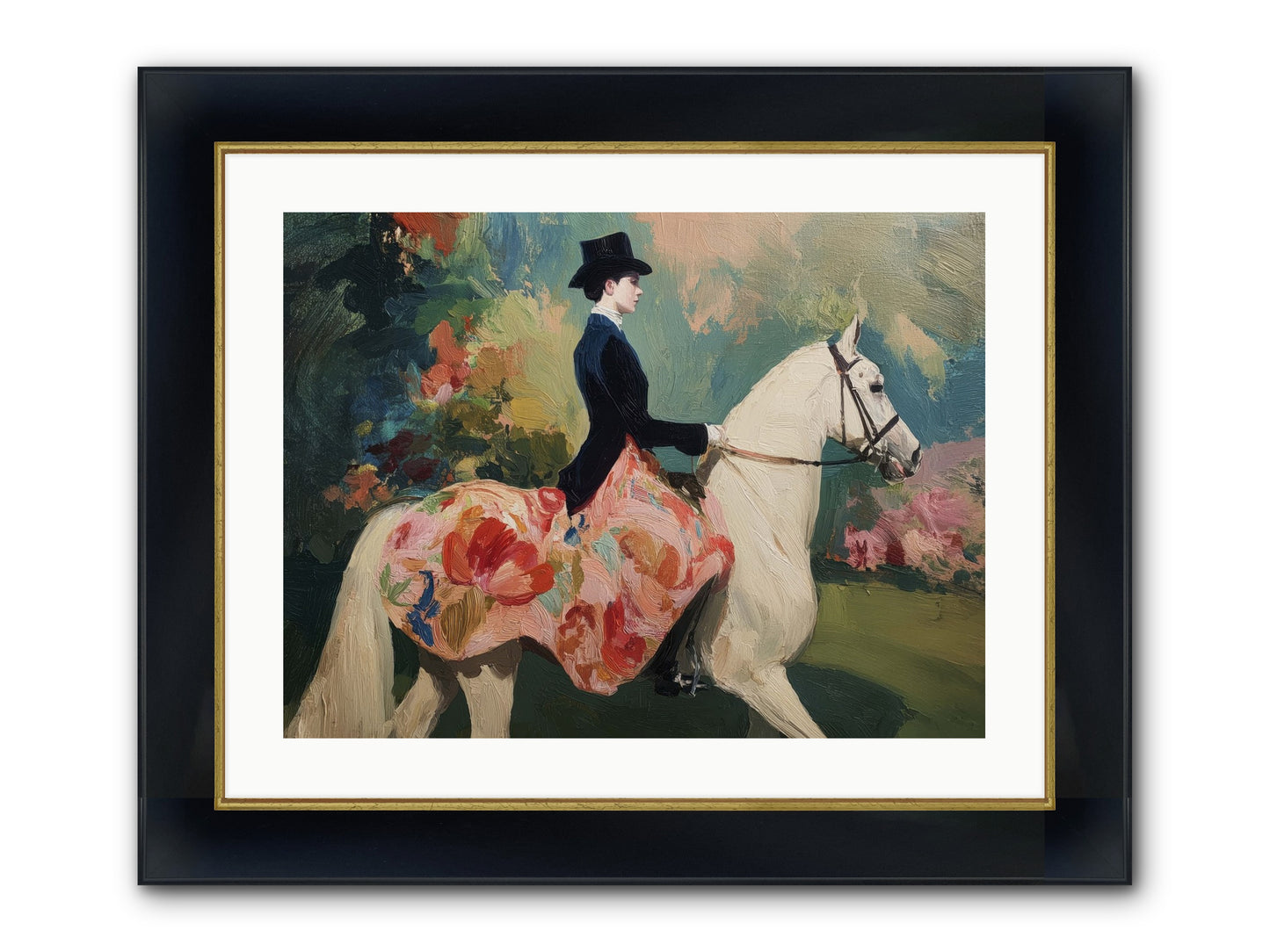 Riding Into The Weekend Framed Print - Wide Black w/Gold 24x18