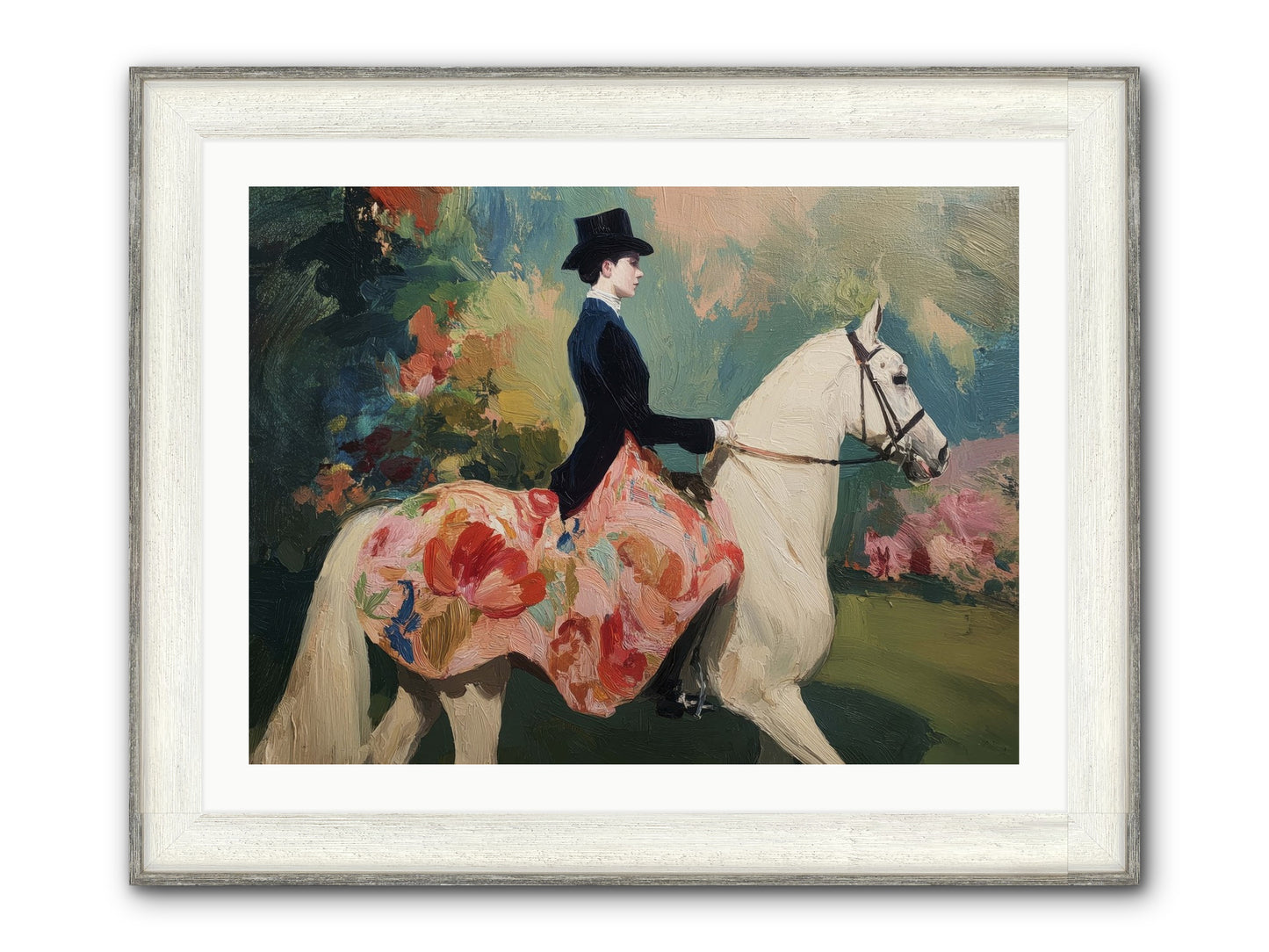 Riding Into The Weekend Framed Print - Driftwood White 32x24