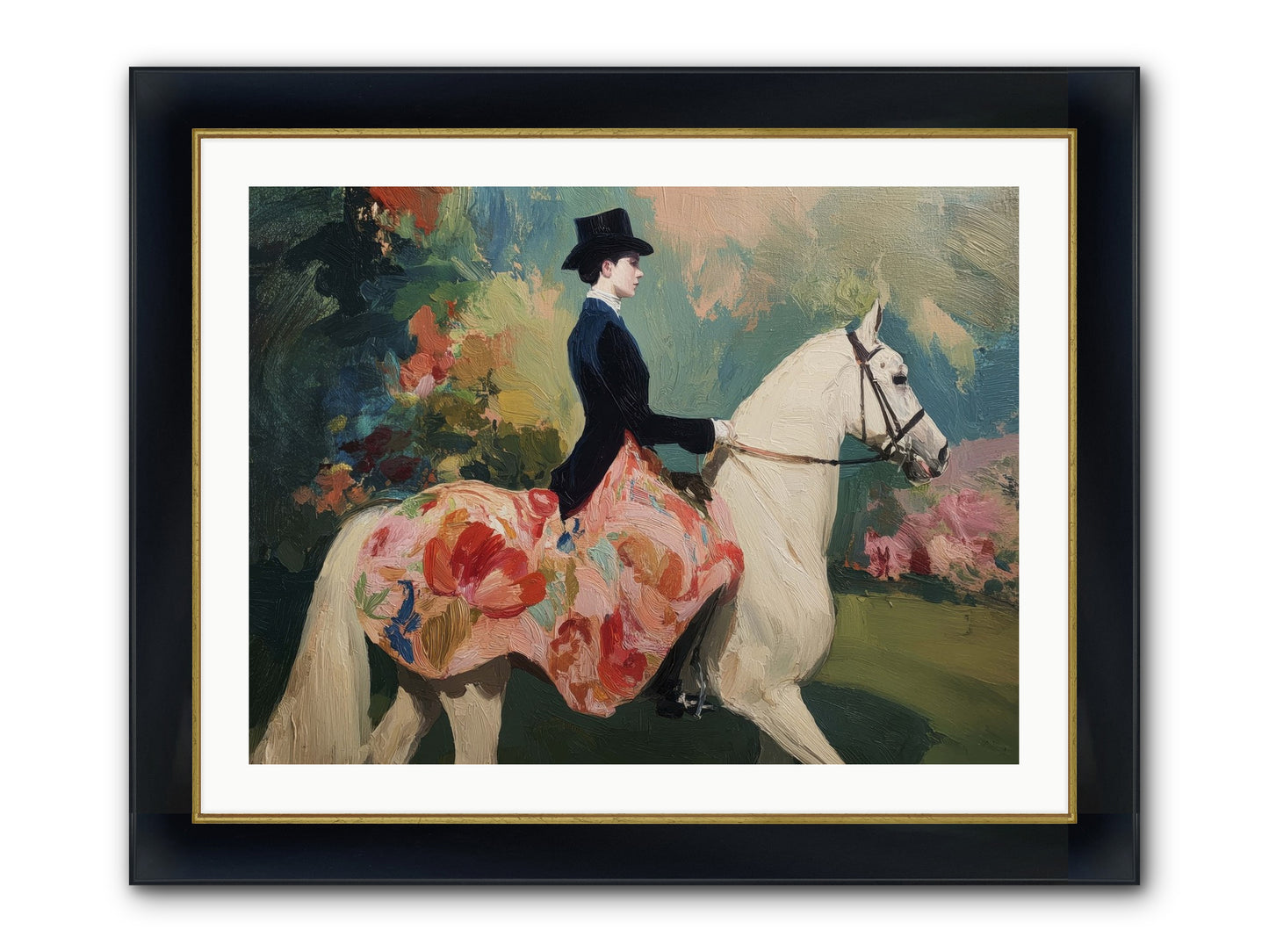 Riding Into The Weekend Framed Print - Wide Black w/Gold 32x24