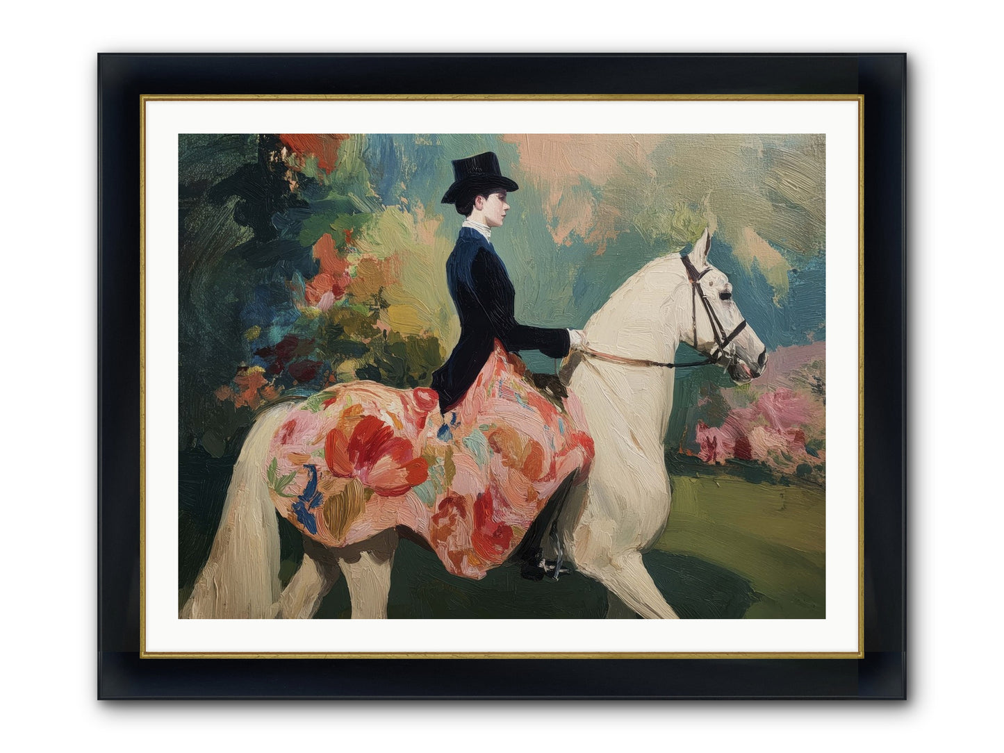 Riding Into The Weekend Framed Print - Wide Black w/Gold 40x30