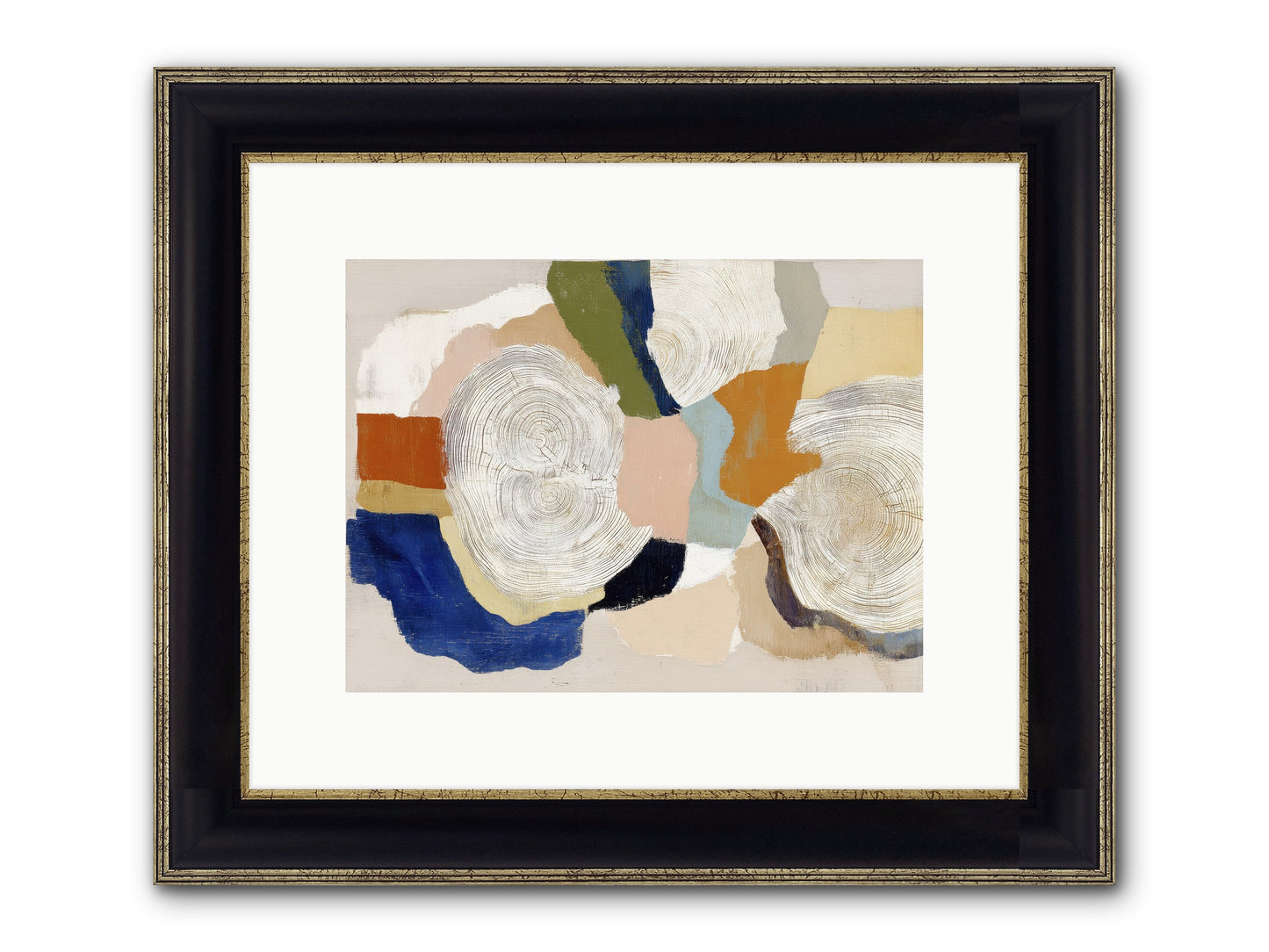 Ripple Framed Print - Black & Gold 12x9