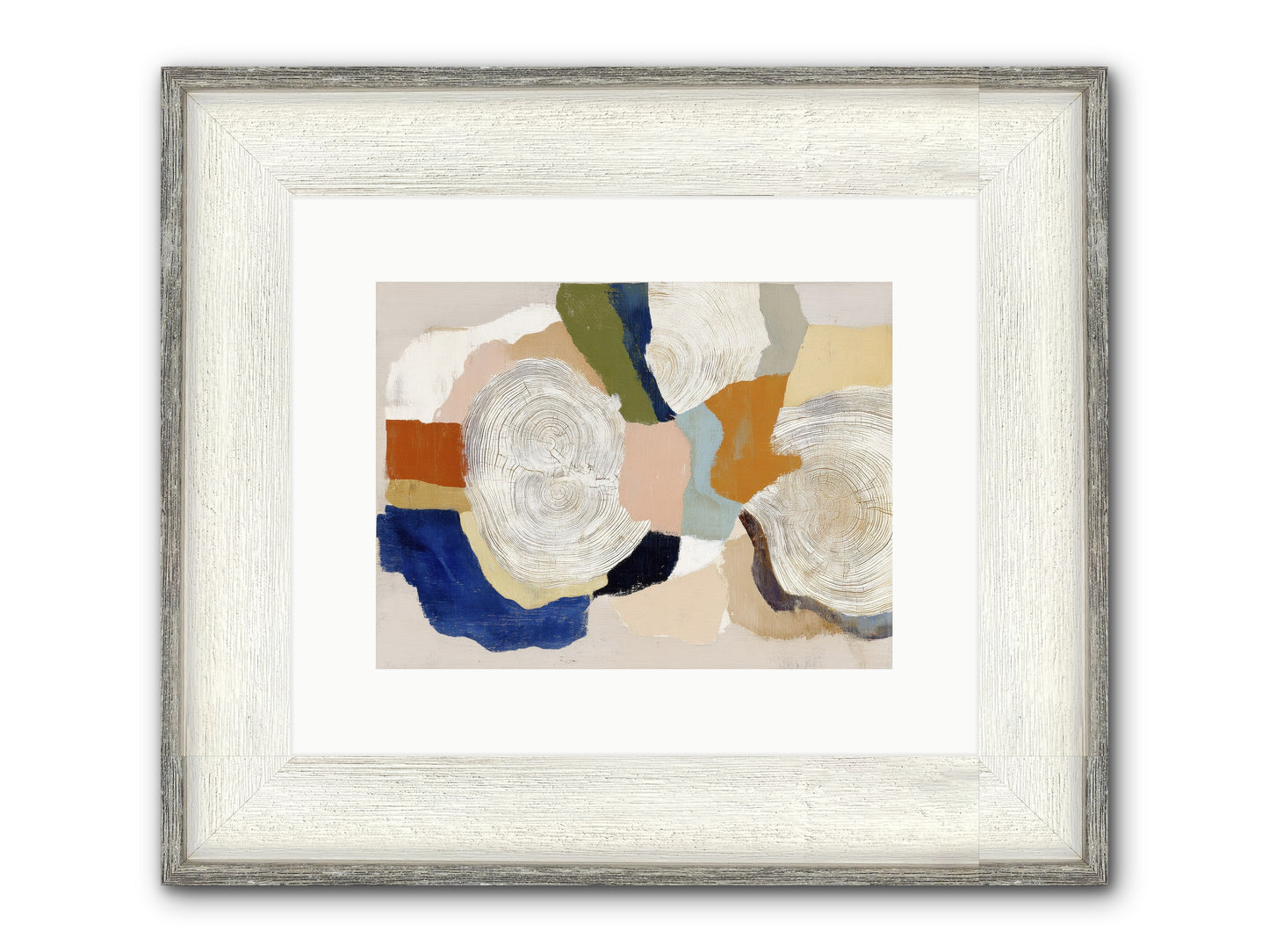 Ripple Framed Print - Driftwood White 12x9