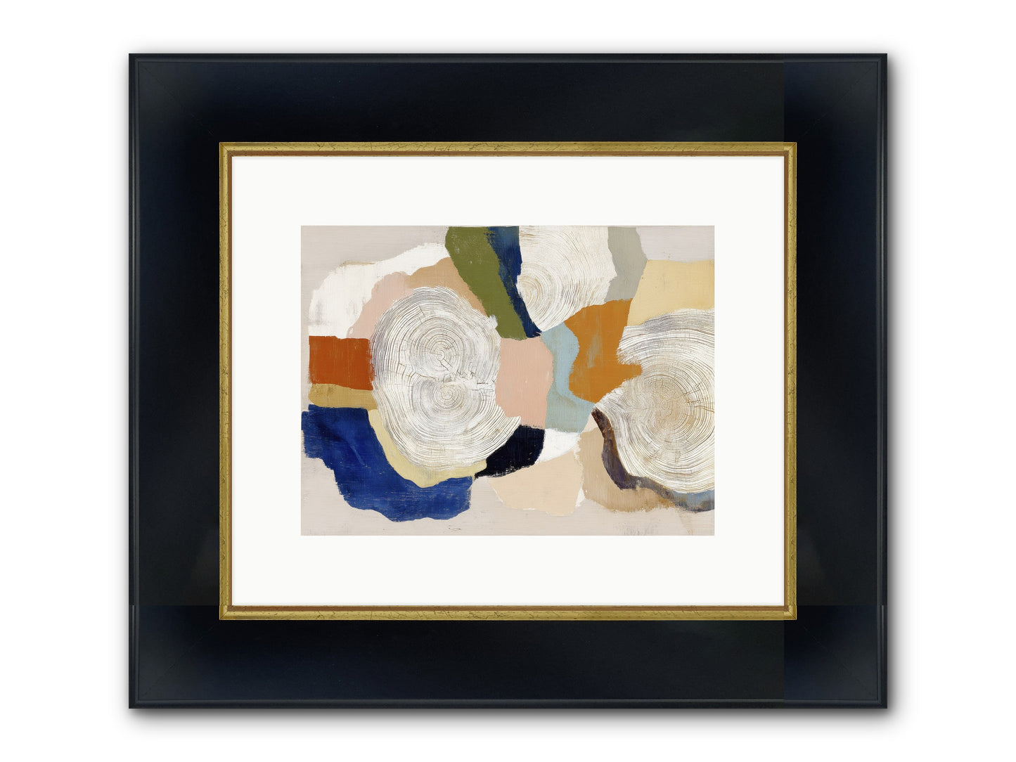Ripple Framed Print - Wide Black w/Gold 12x9