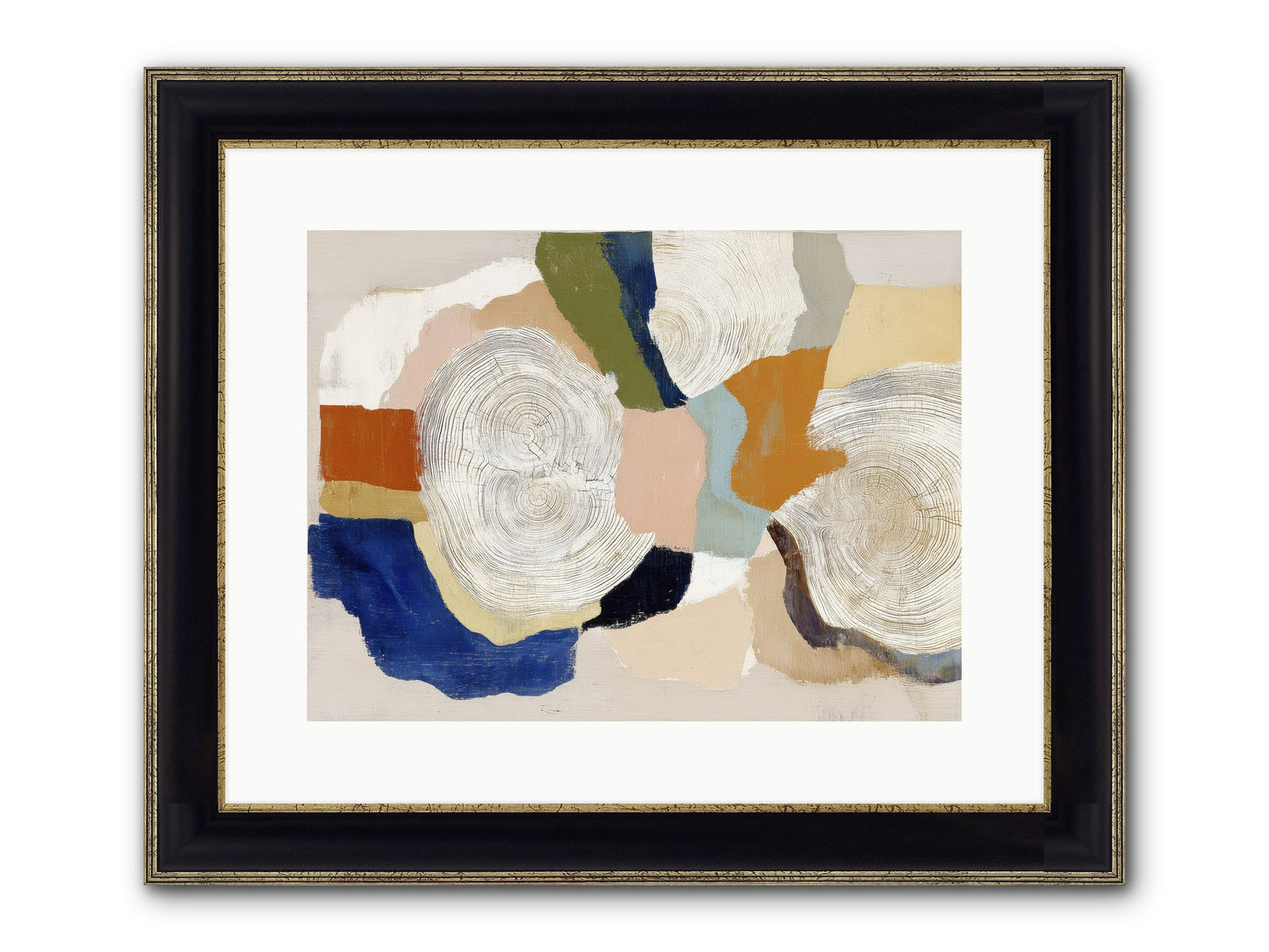 Ripple Framed Print - Black & Gold 16x12
