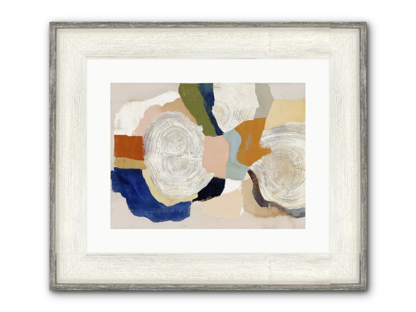 Ripple Framed Print - Driftwood White 16x12