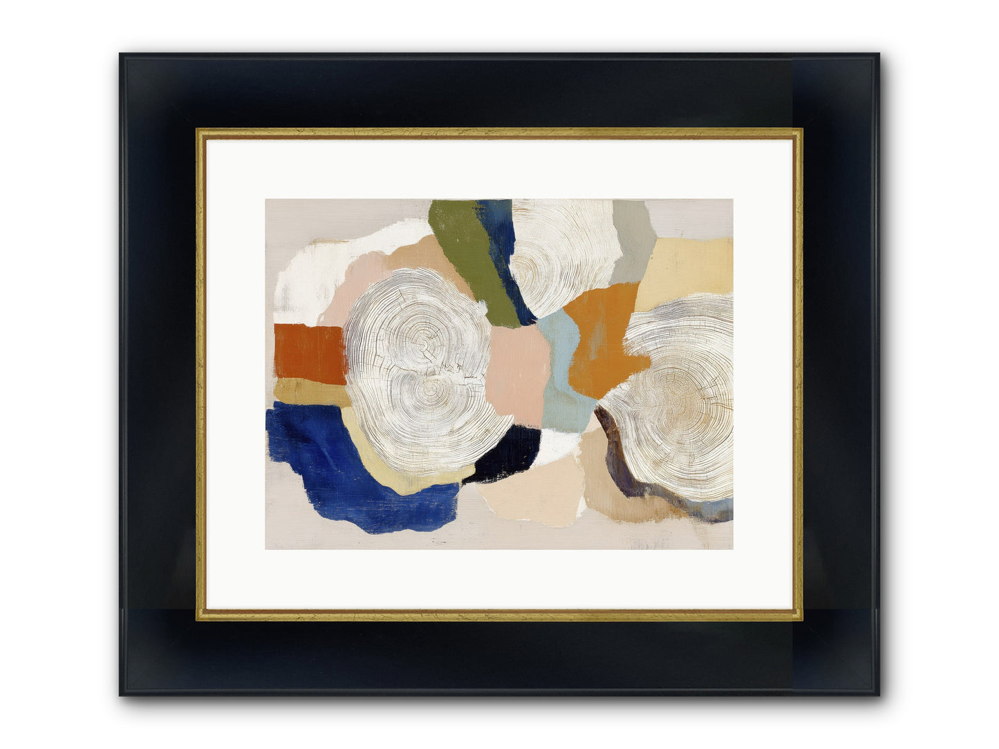Ripple Framed Print - Wide Black w/Gold 16x12