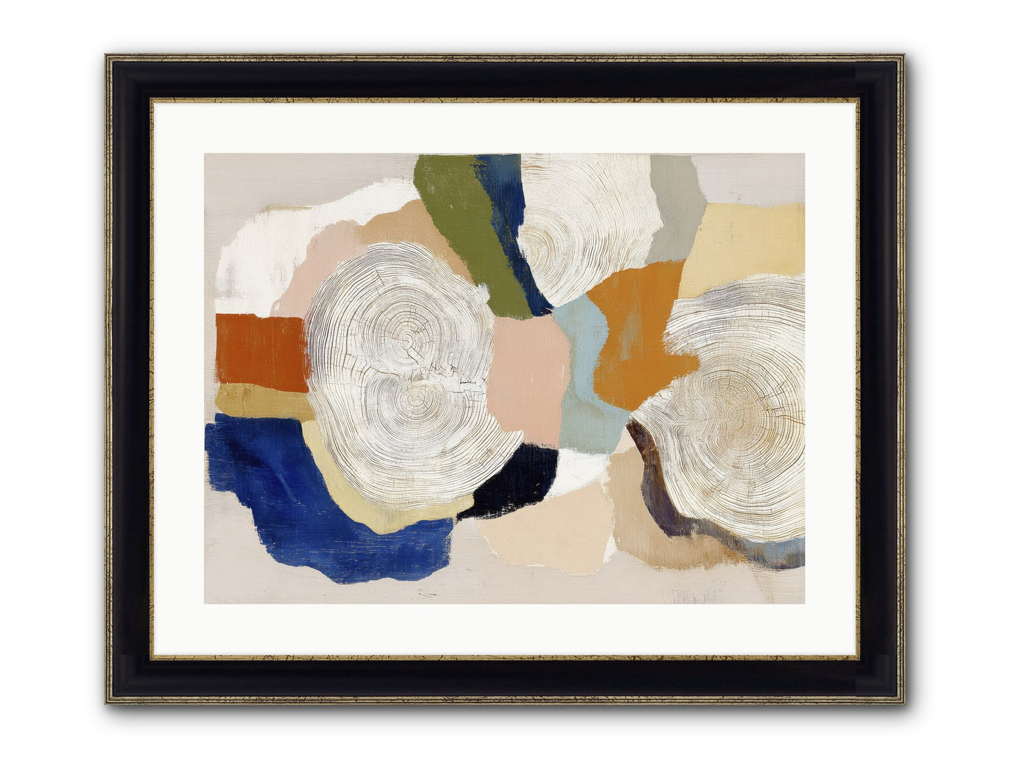 Ripple Framed Print - Black & Gold 24x18
