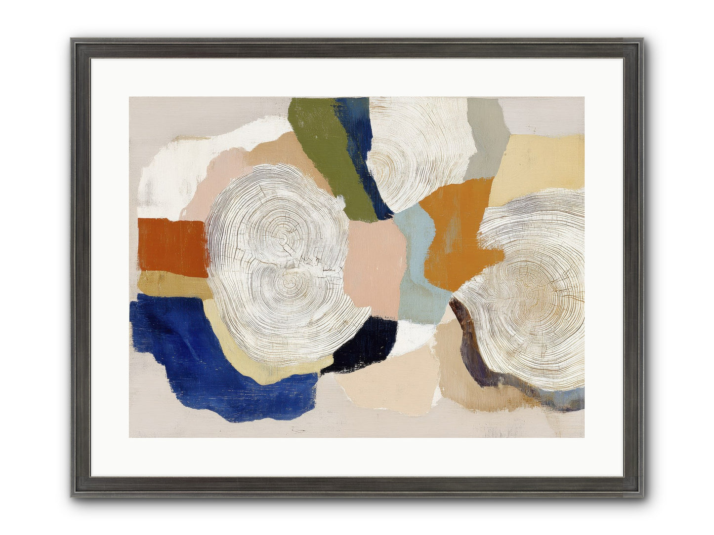 Ripple Framed Print - Slimwoods Black/Silver 24x18