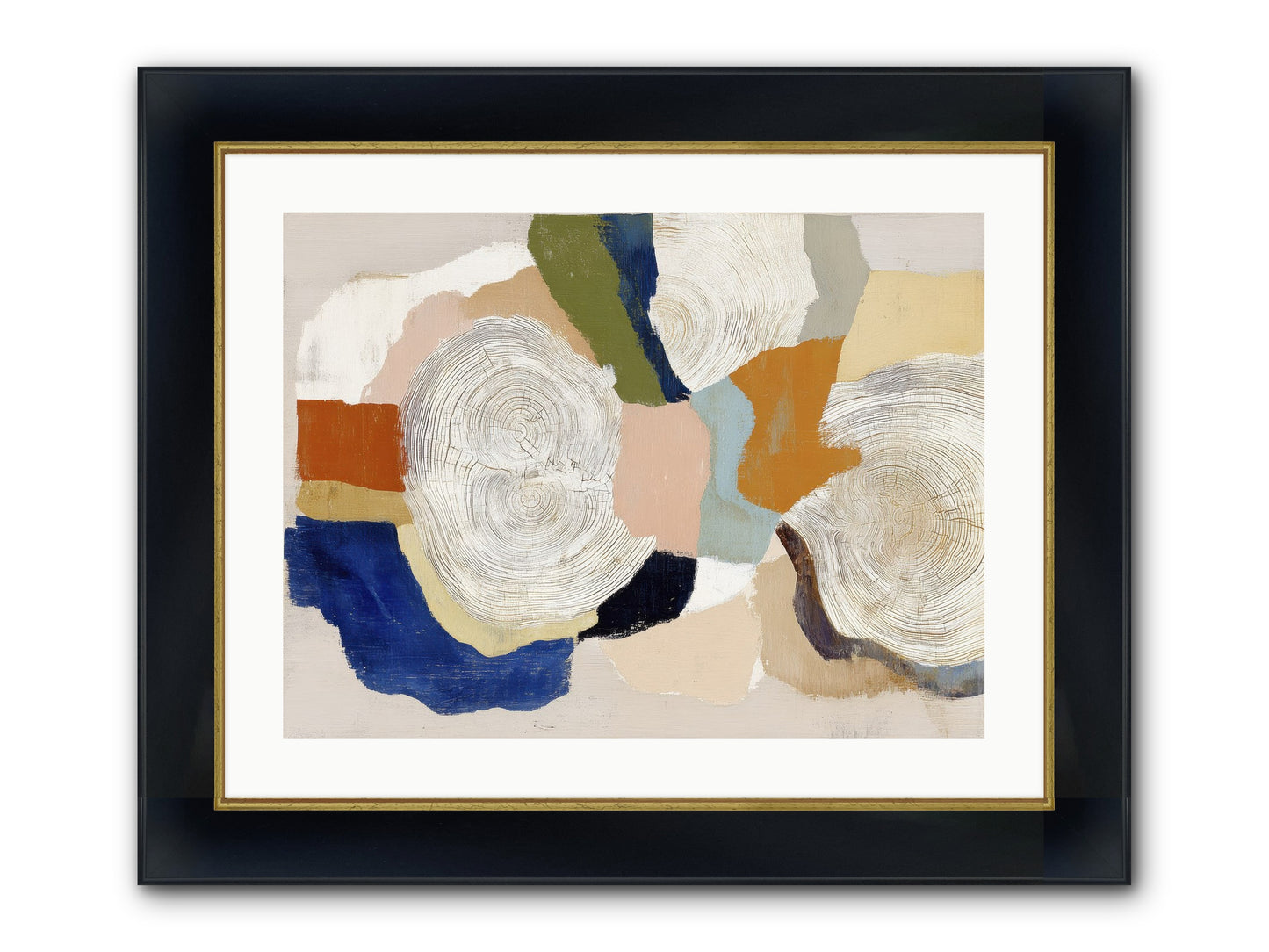 Ripple Framed Print - Wide Black w/Gold 24x18
