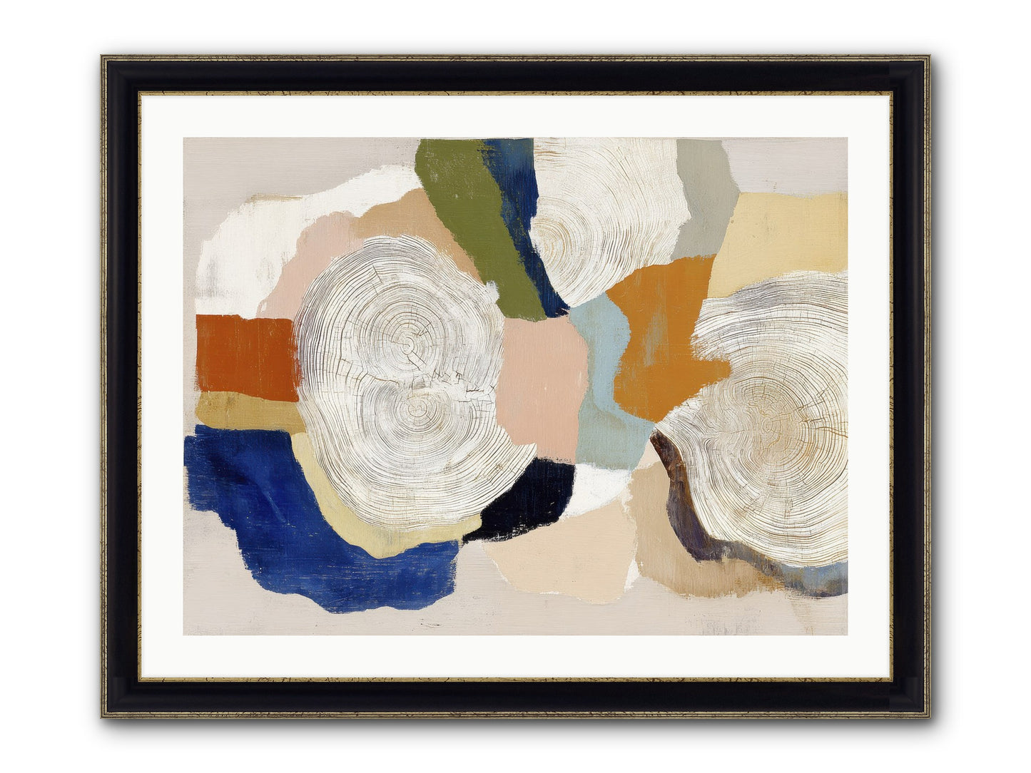 Ripple Framed Print - Black & Gold 32x24