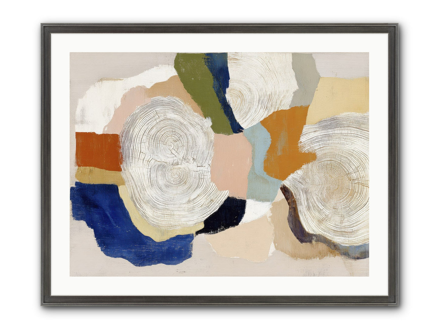 Ripple Framed Print - Slimwoods Black/Silver 32x24