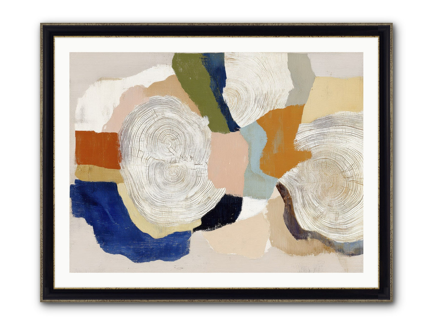 Ripple Framed Print - Black & Gold 40x30