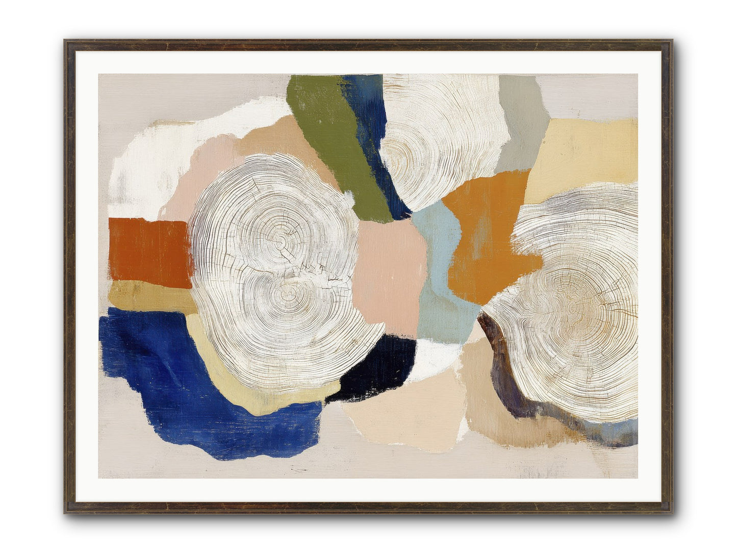 Ripple Framed Print - Slimwoods Black/Gold 48x36
