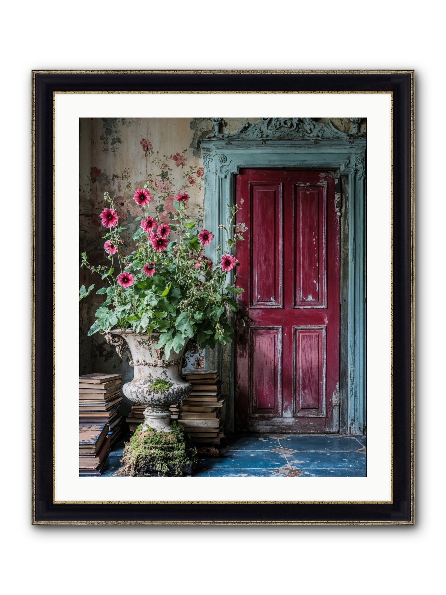 Rise Of Wild Grace Framed Print - Black & Gold 24x30