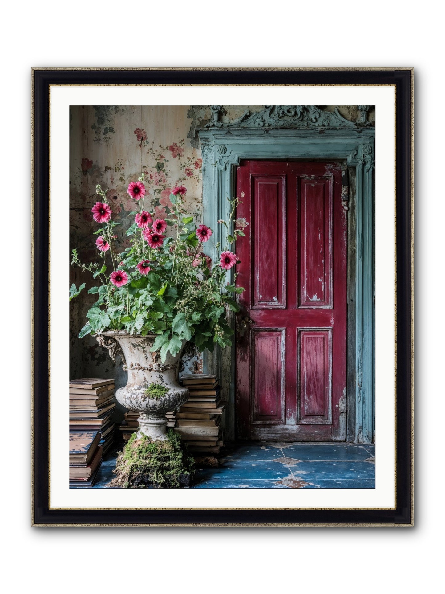 Rise Of Wild Grace Framed Print - Black & Gold 32x40