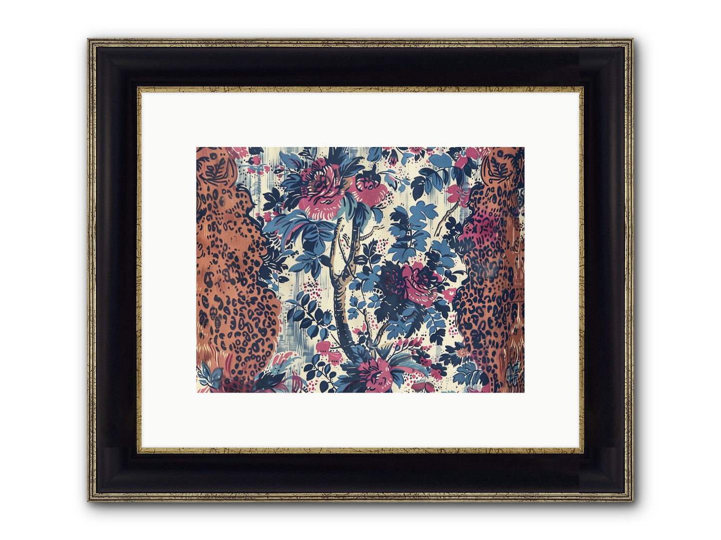 Rivage Framed Print - Black & Gold 12x9