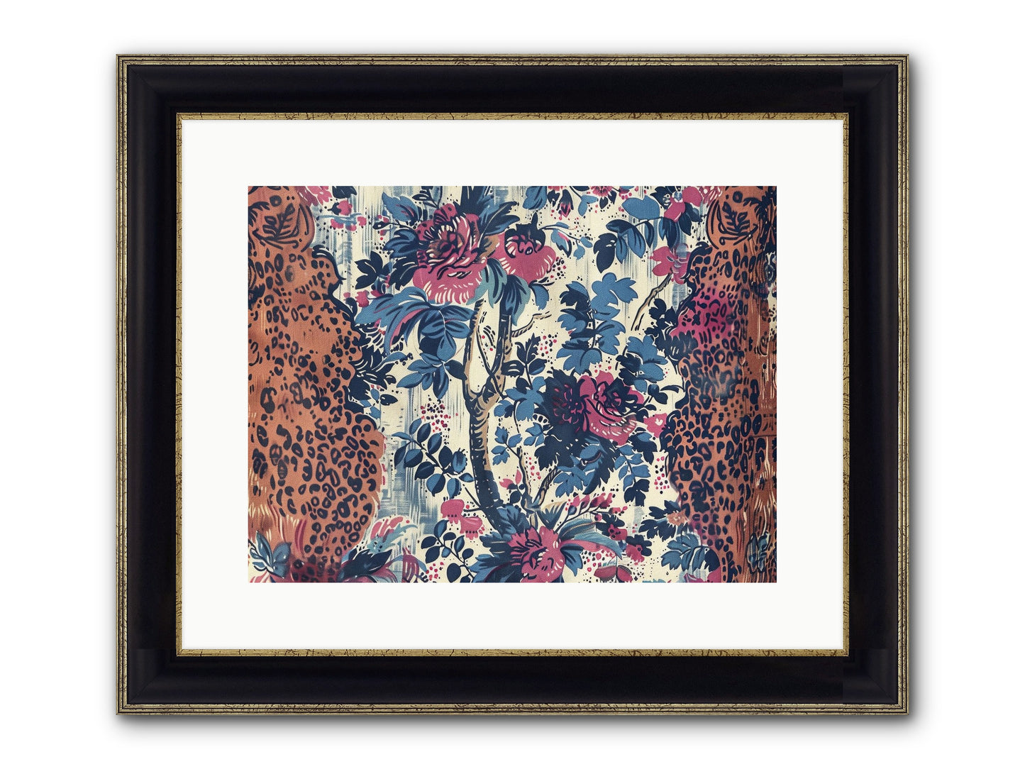 Rivage Framed Print - Black & Gold 16x12