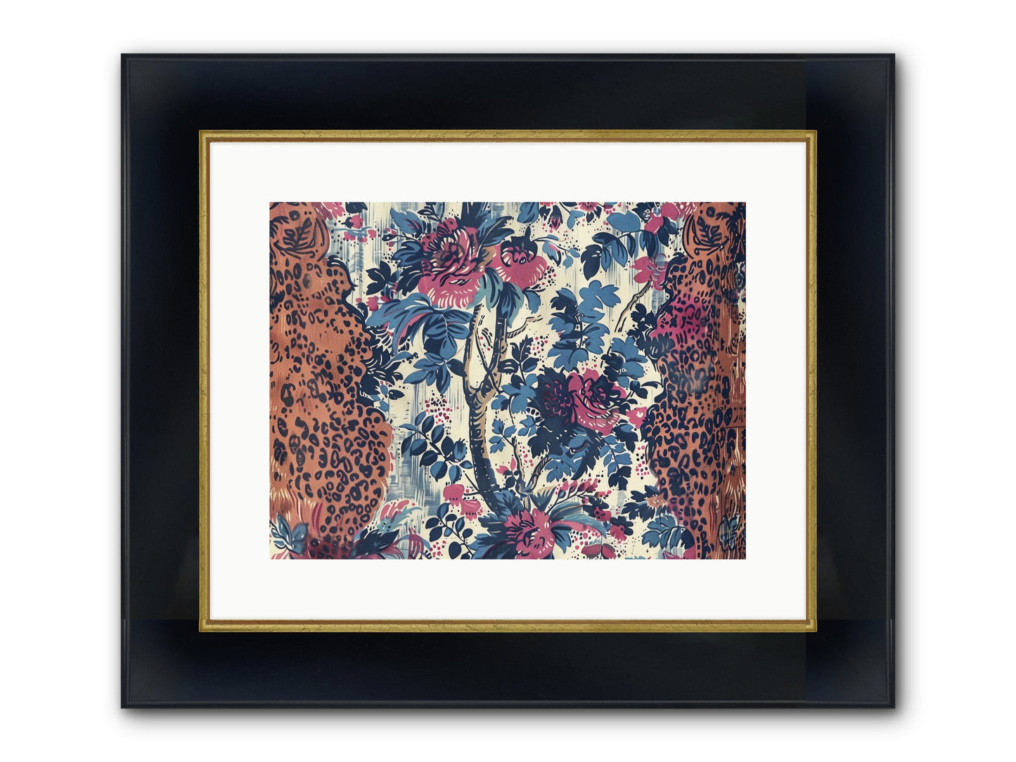 Rivage Framed Print - Wide Black w/Gold 16x12