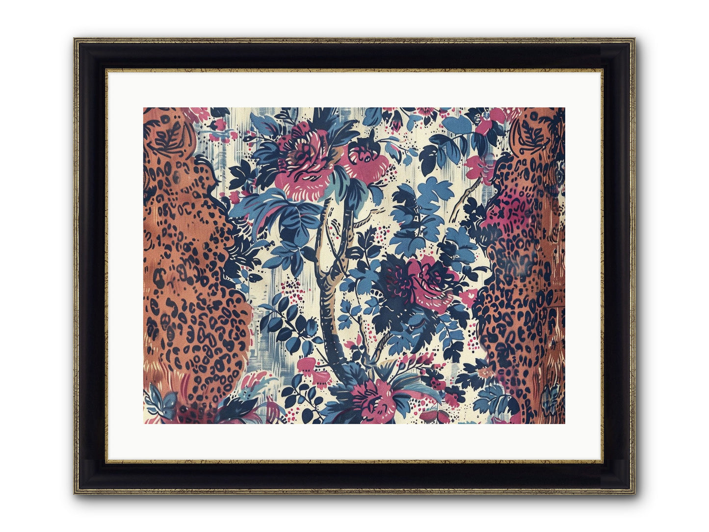 Rivage Framed Print - Black & Gold 24x18