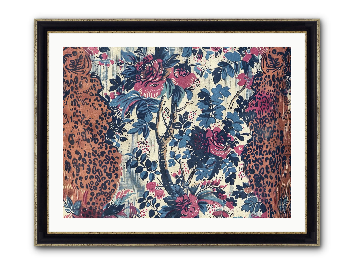 Rivage Framed Print - Black & Gold 32x24