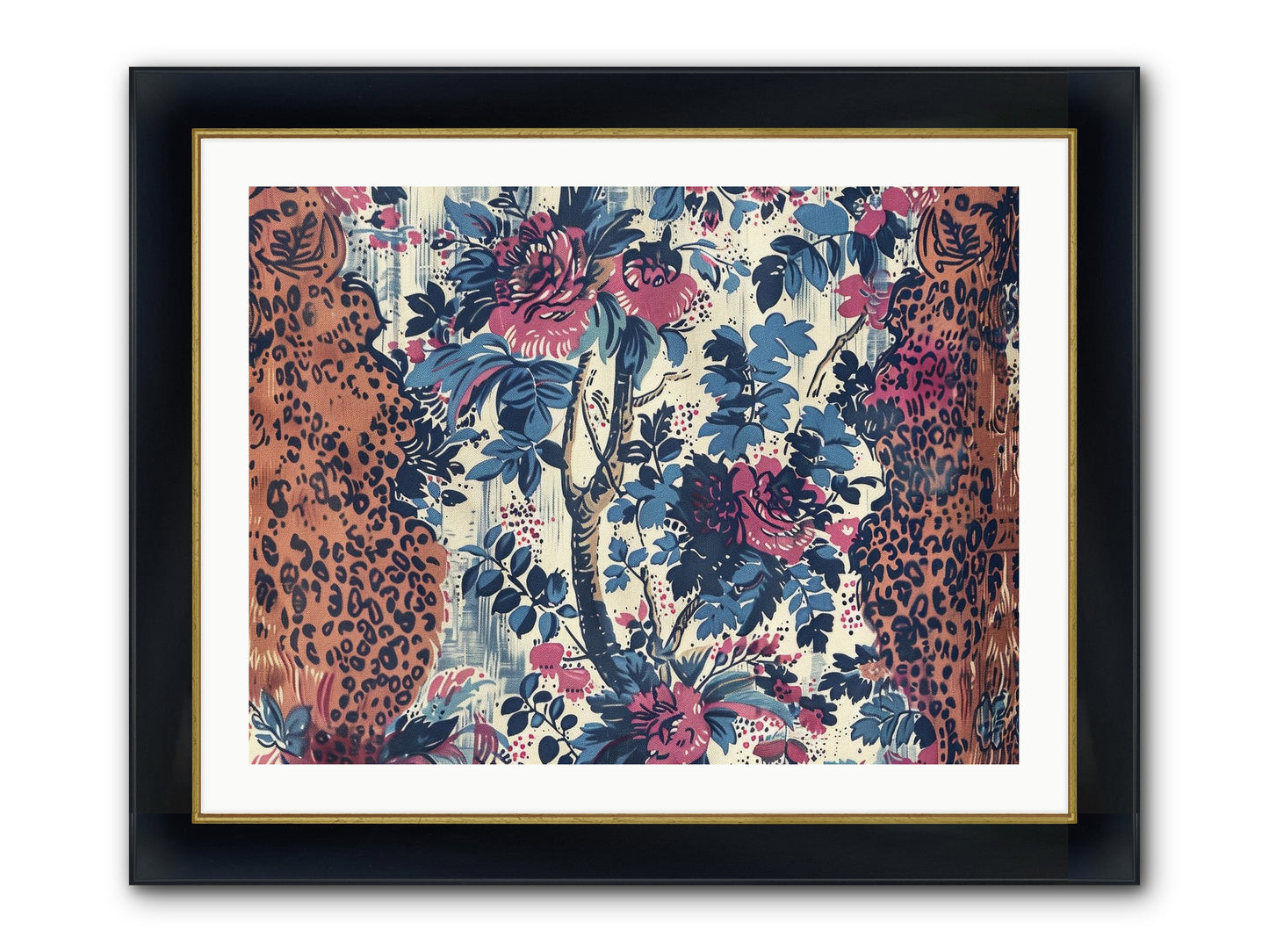Rivage Framed Print - Wide Black w/Gold 32x24
