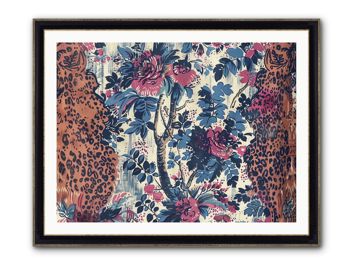 Rivage Framed Print - Black & Gold 40x30