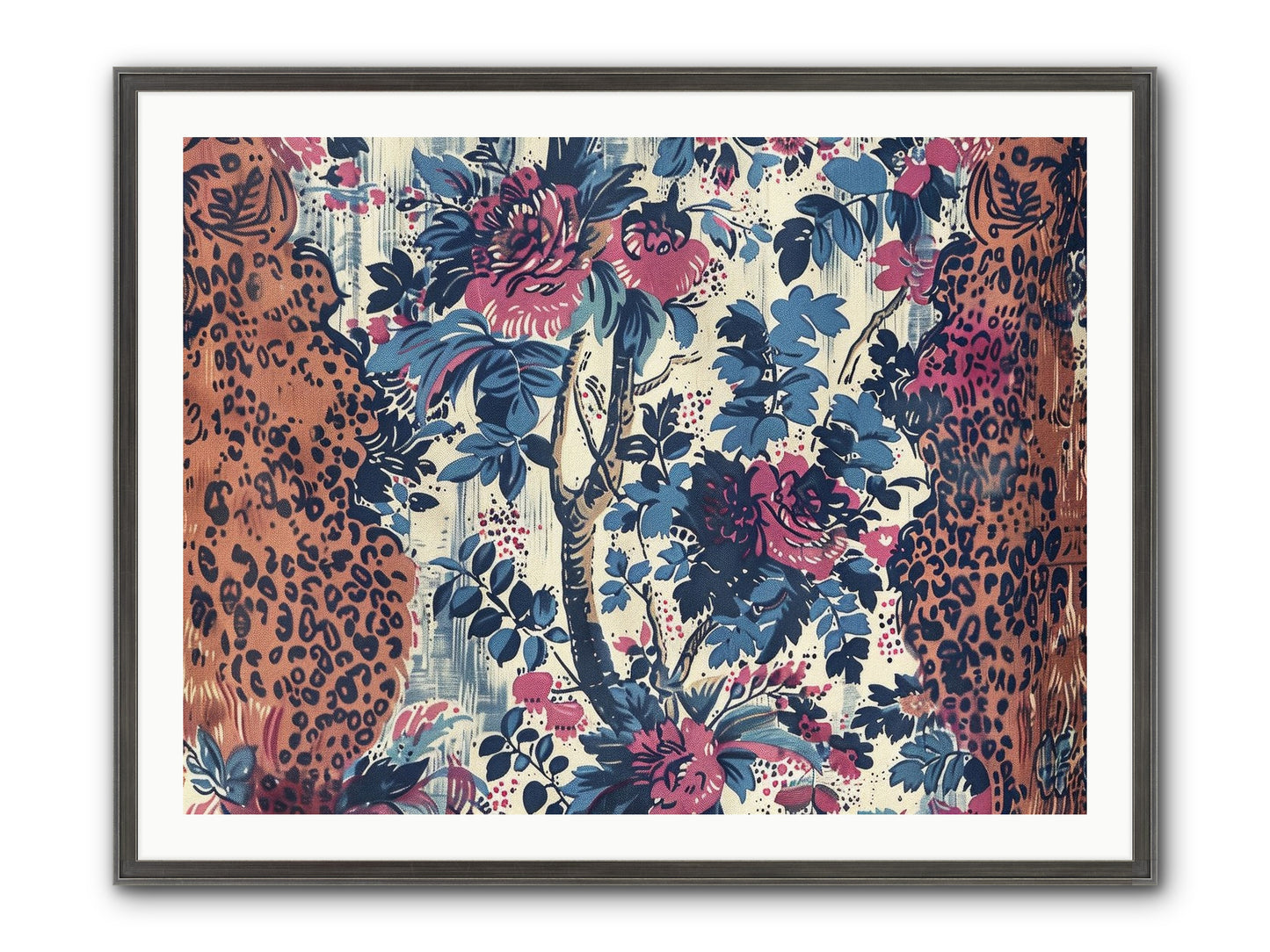 Rivage Framed Print - Slimwoods Black/Silver 40x30