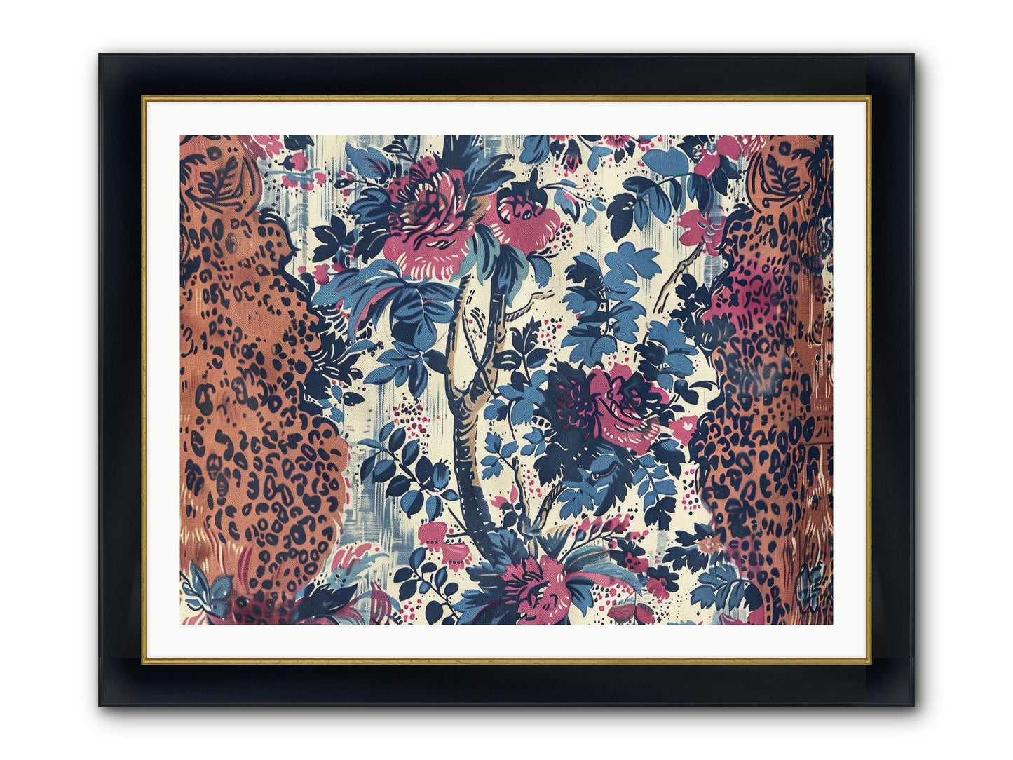 Rivage Framed Print - Wide Black w/Gold 40x30