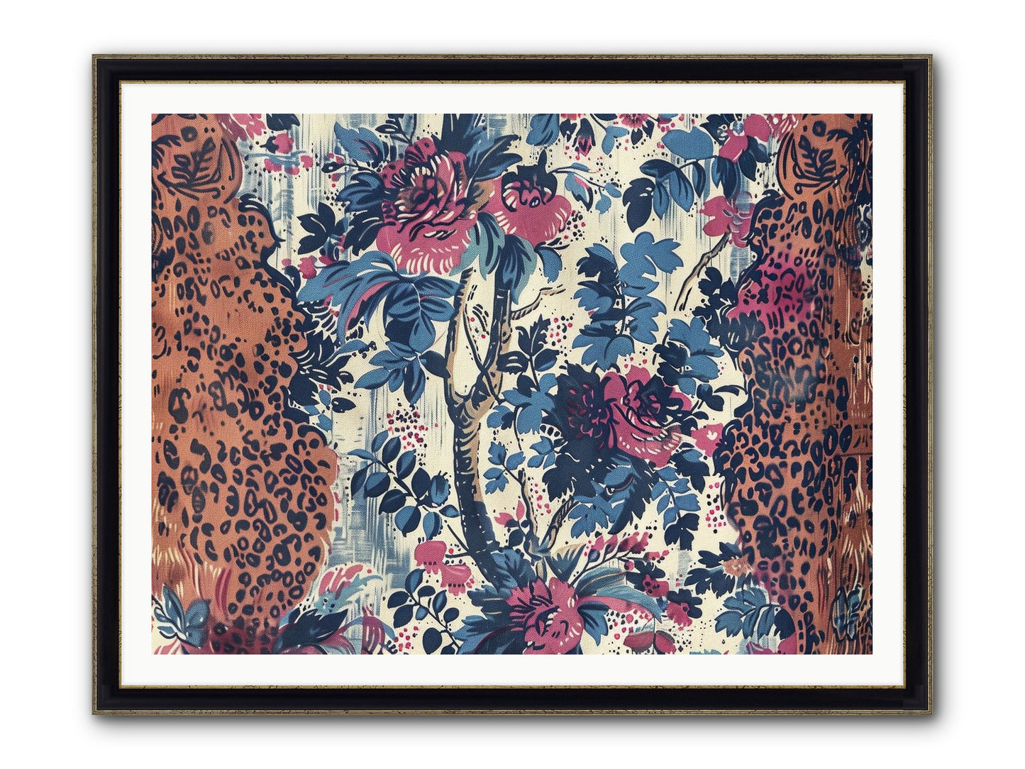 Rivage Framed Print - Black & Gold 48x36