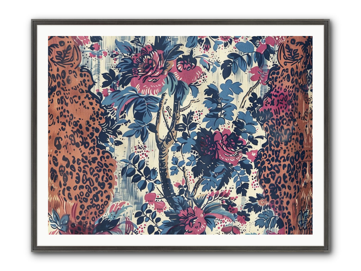 Rivage Framed Print - Slimwoods Black/Silver 48x36