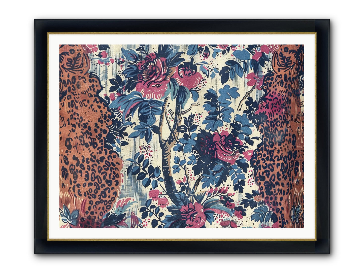 Rivage Framed Print - Wide Black w/Gold 48x36